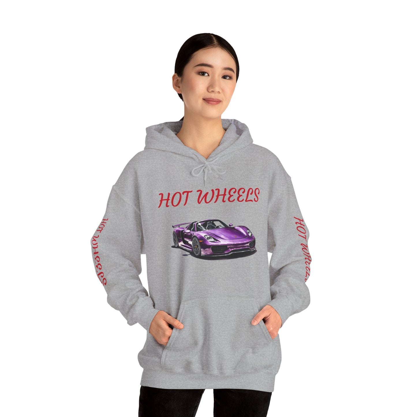 Princess Grace  Unisex Heavy Blend Hooded Sweatshirt  Hot Wheels Purple Sports Car