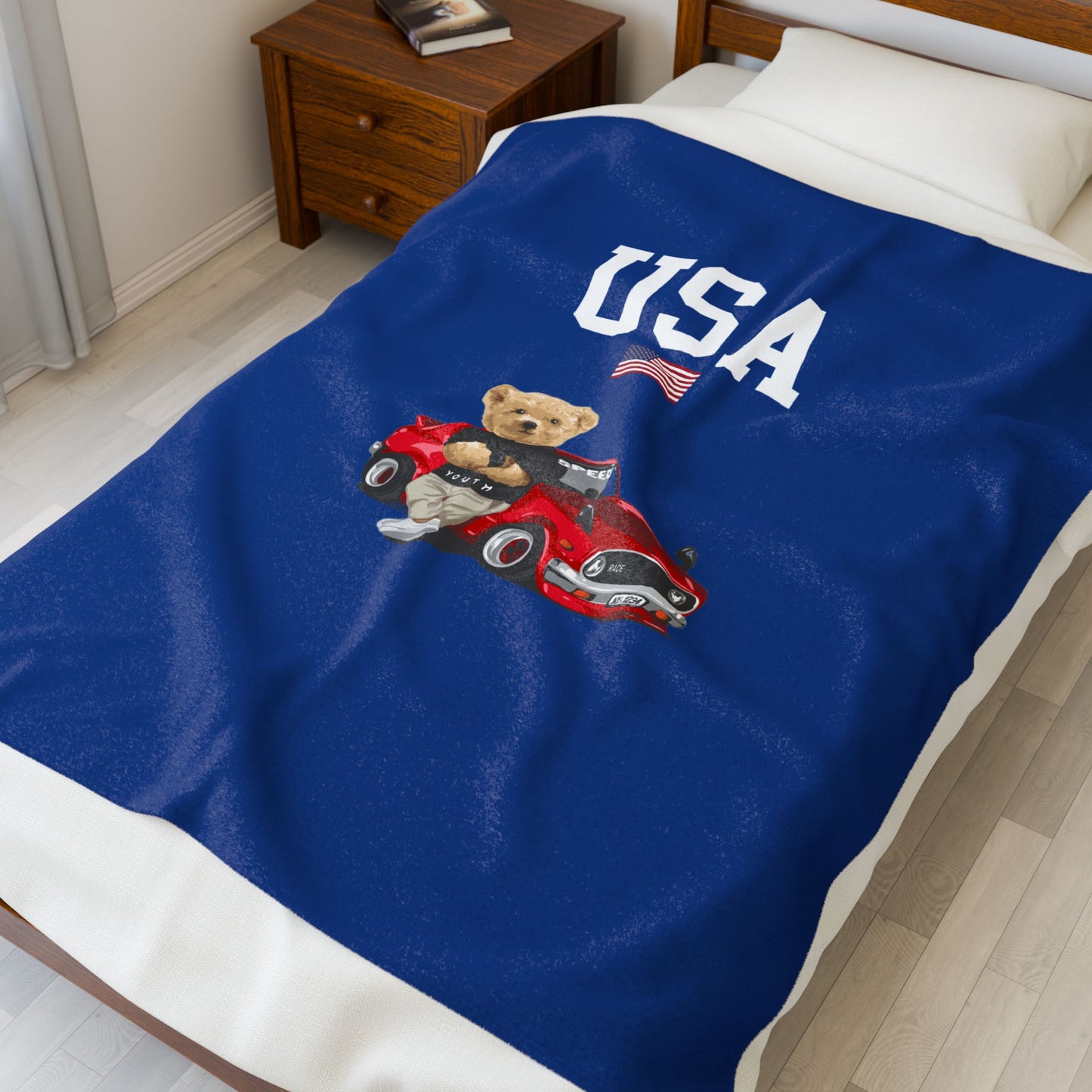 Princess Grace  TEAM USA  Velveteen Plush Blanket