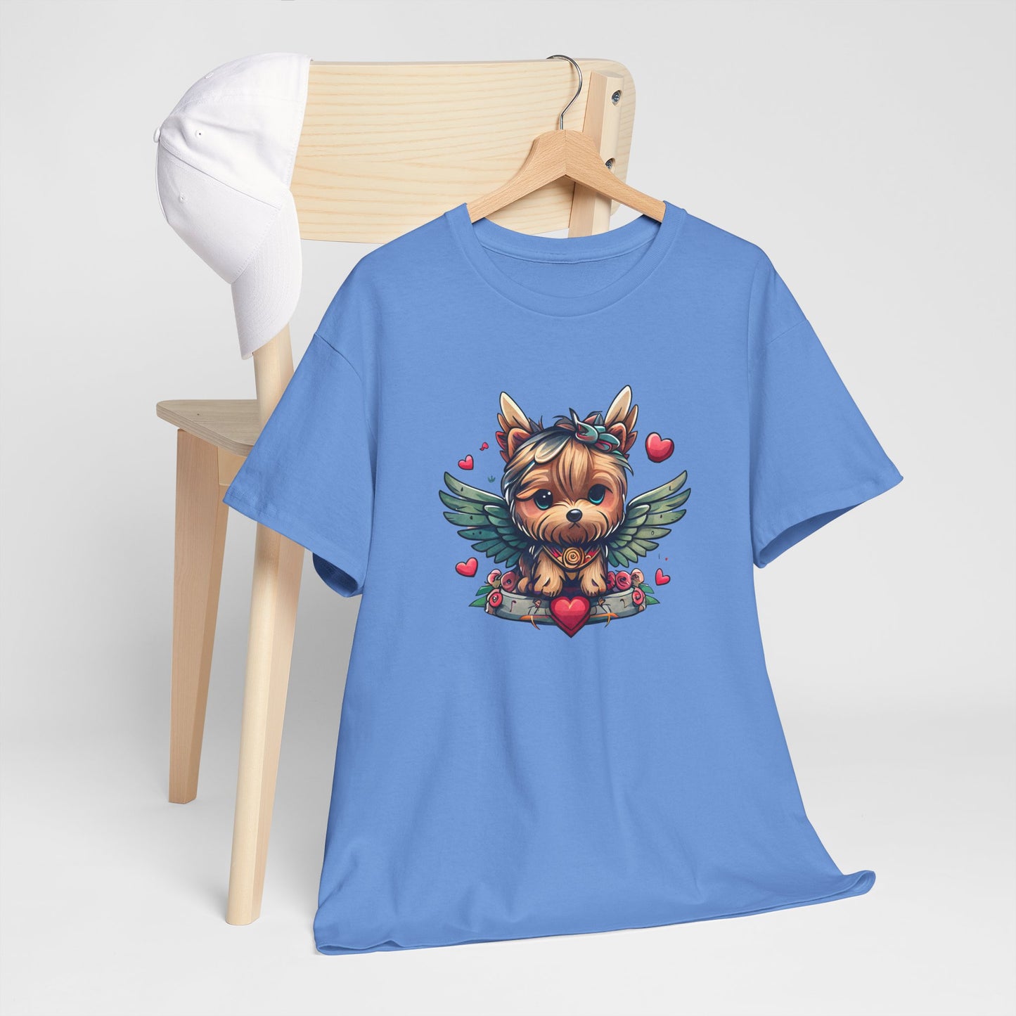 Princess Grace  Loveable Yorkie Graphic Tee  Cute Dog Design T-Shirt for Pet Lovers