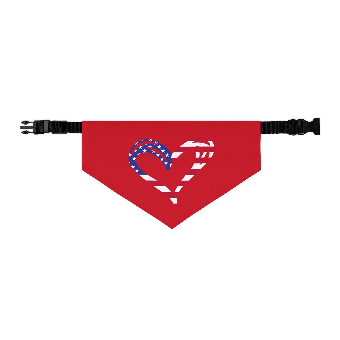 Princess Grace  Patriotic Pet Bandana  Heart & Candy Cane Design for Dogs