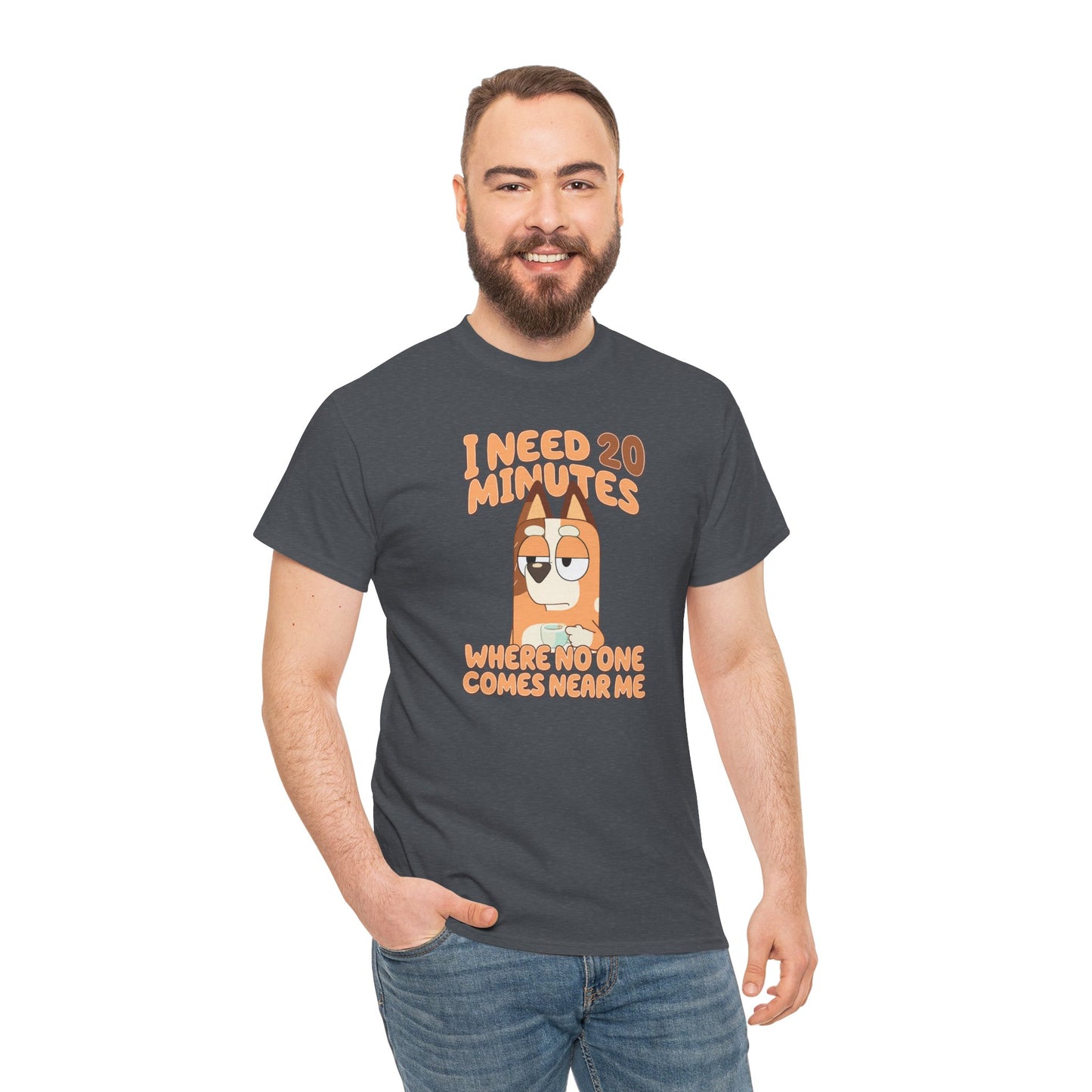 Princess Grace  Bluey  Funny Graphic Tee  "I Need 20 Minutes"
