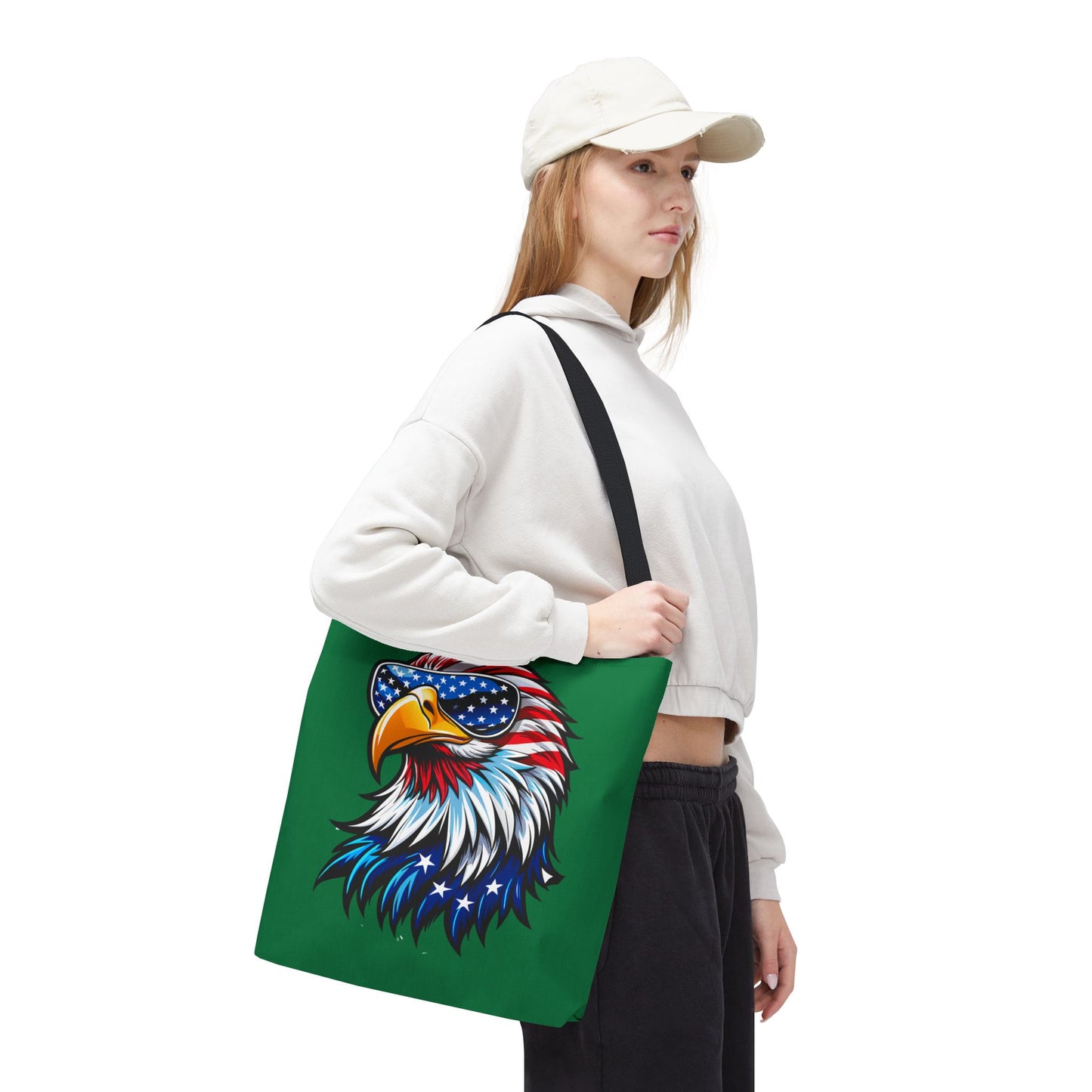 Princess Grace  American Eagle Tote Bag  Patriotic Eagle Design for Independence Day & Everyday Use