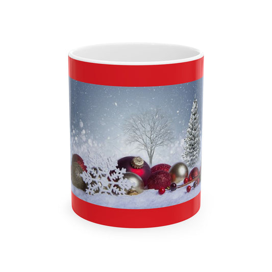 Princess Grace Festive Winter Wonderland Ceramic Mug  Perfect Holiday Gift