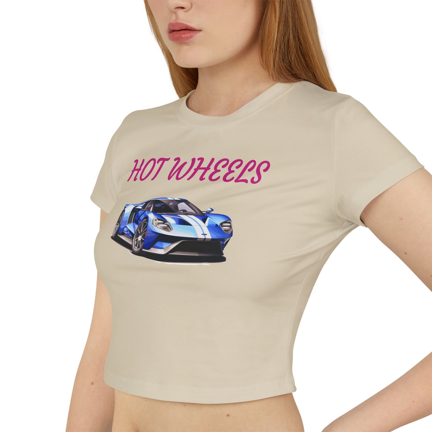 Princess Grace  Hot Wheels Women's Baby Tee Cool Car Graphic Top for Automotive Enthusiasts