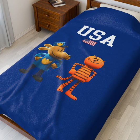 Princess Grace  TEAM USA  Velveteen Plush Blanket
