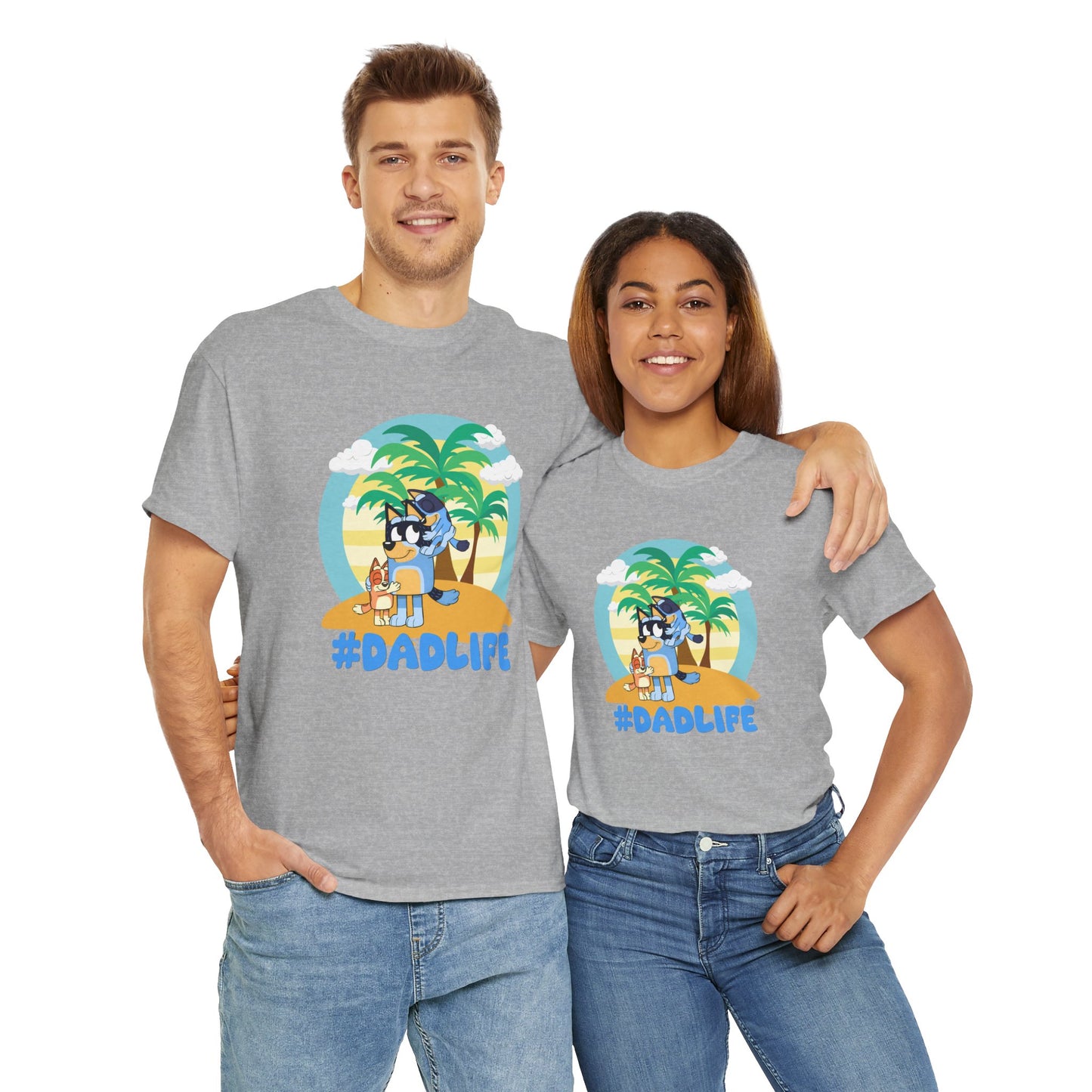 Princess Grace  Bluey  #DadLife Unisex Heavy Cotton Tee  Perfect for Dads Beach Vibes and Everyday Wear