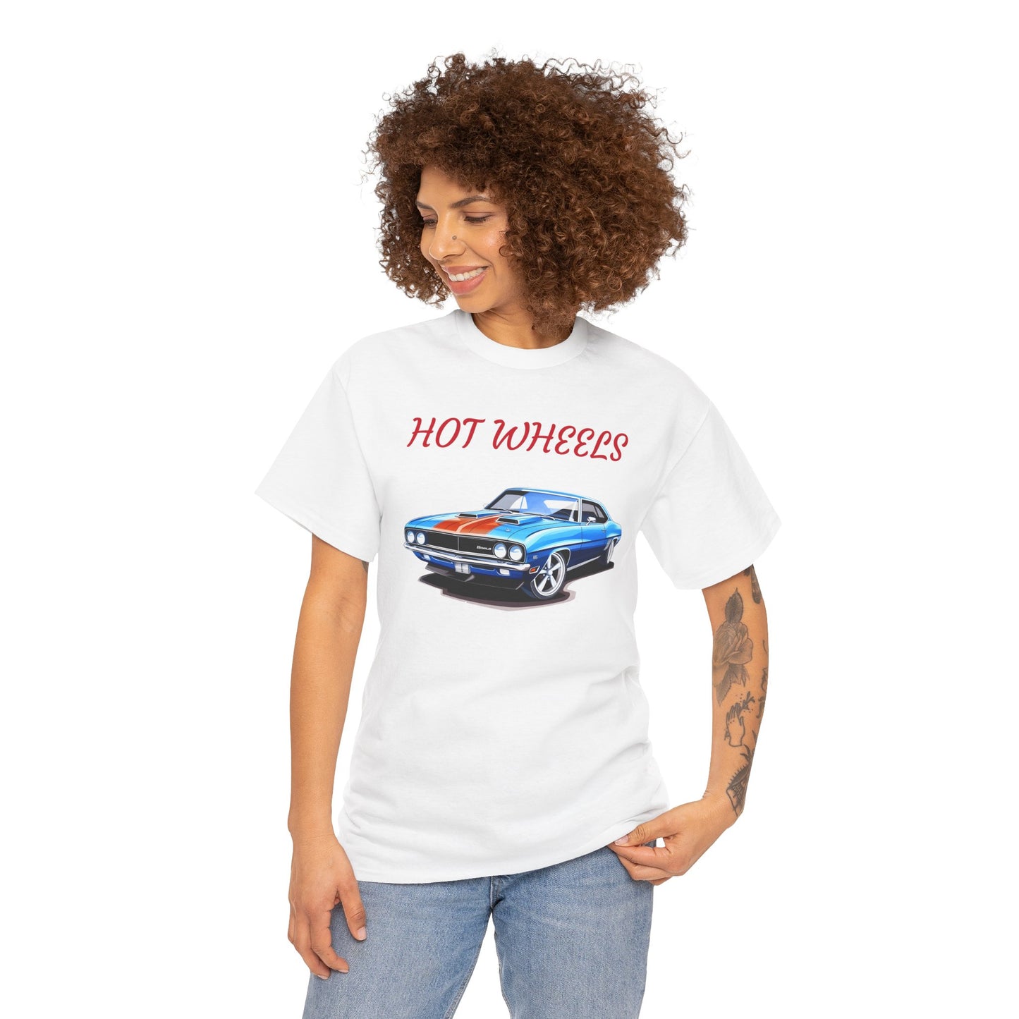 Princess Grace  Hot Wheels Unisex Heavy Cotton Tee Classic Car Graphic Tee for Auto Enthusiasts