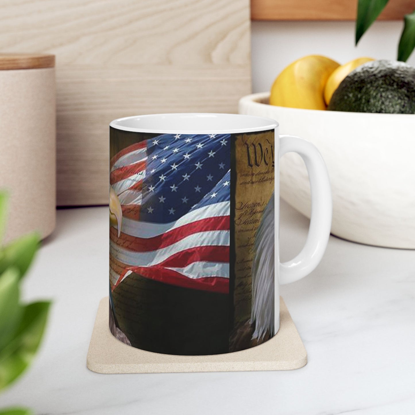 Princess Grace Patriotic Eagle Ceramic Mug Perfect for Independence Day Gift for Veterans American Pride 4th of July