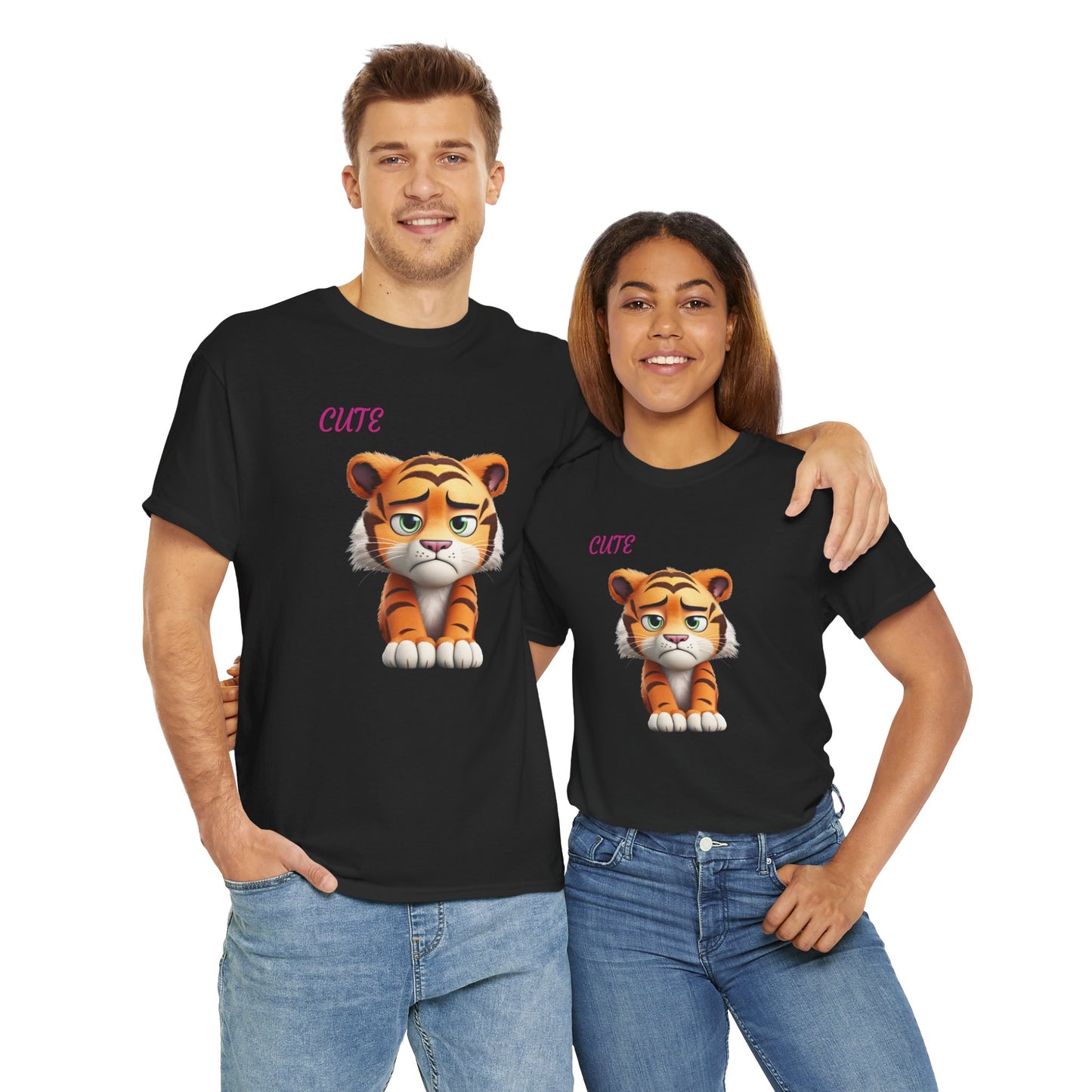 Princess Grace  Cute Cartoon Tiger Unisex Heavy Cotton Tee