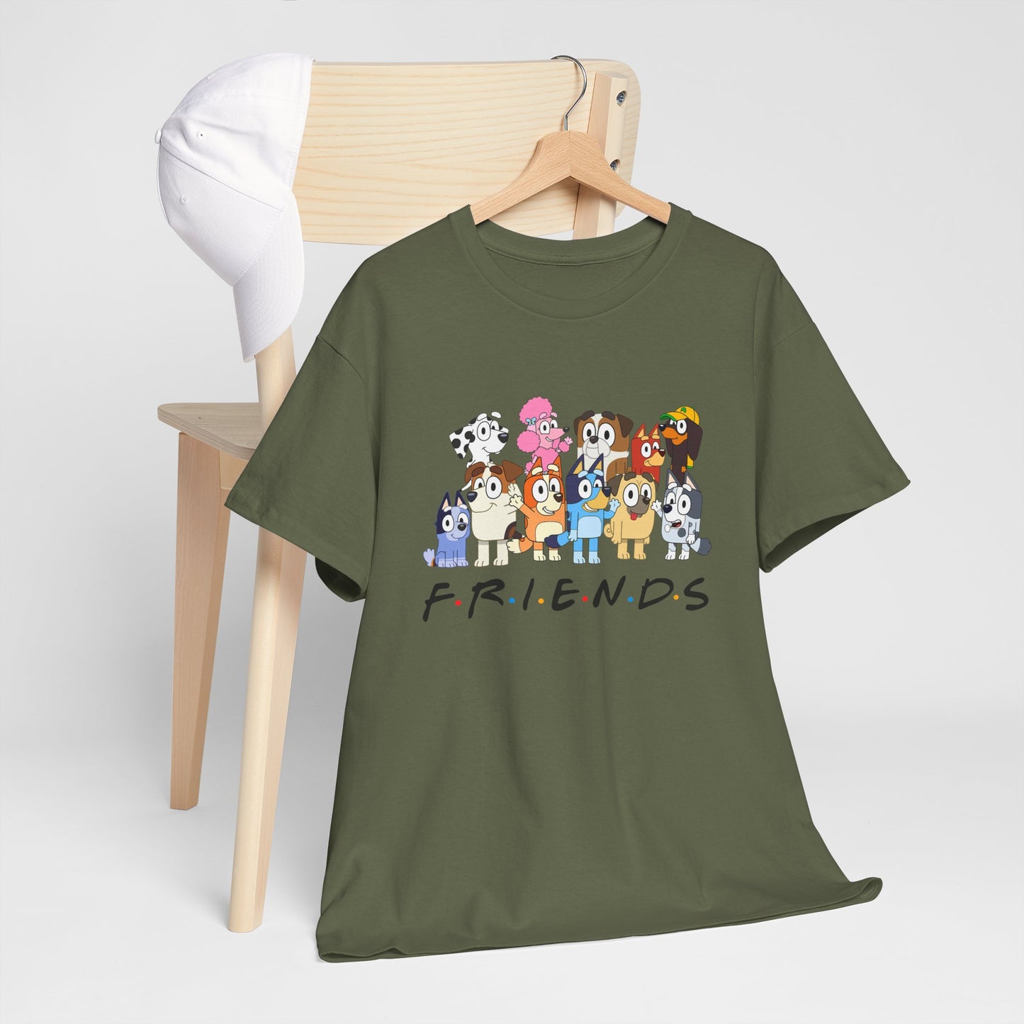 Princess Grace Bluey Friends Cartoon Unisex Heavy Cotton Tee  Fun & Playful Design