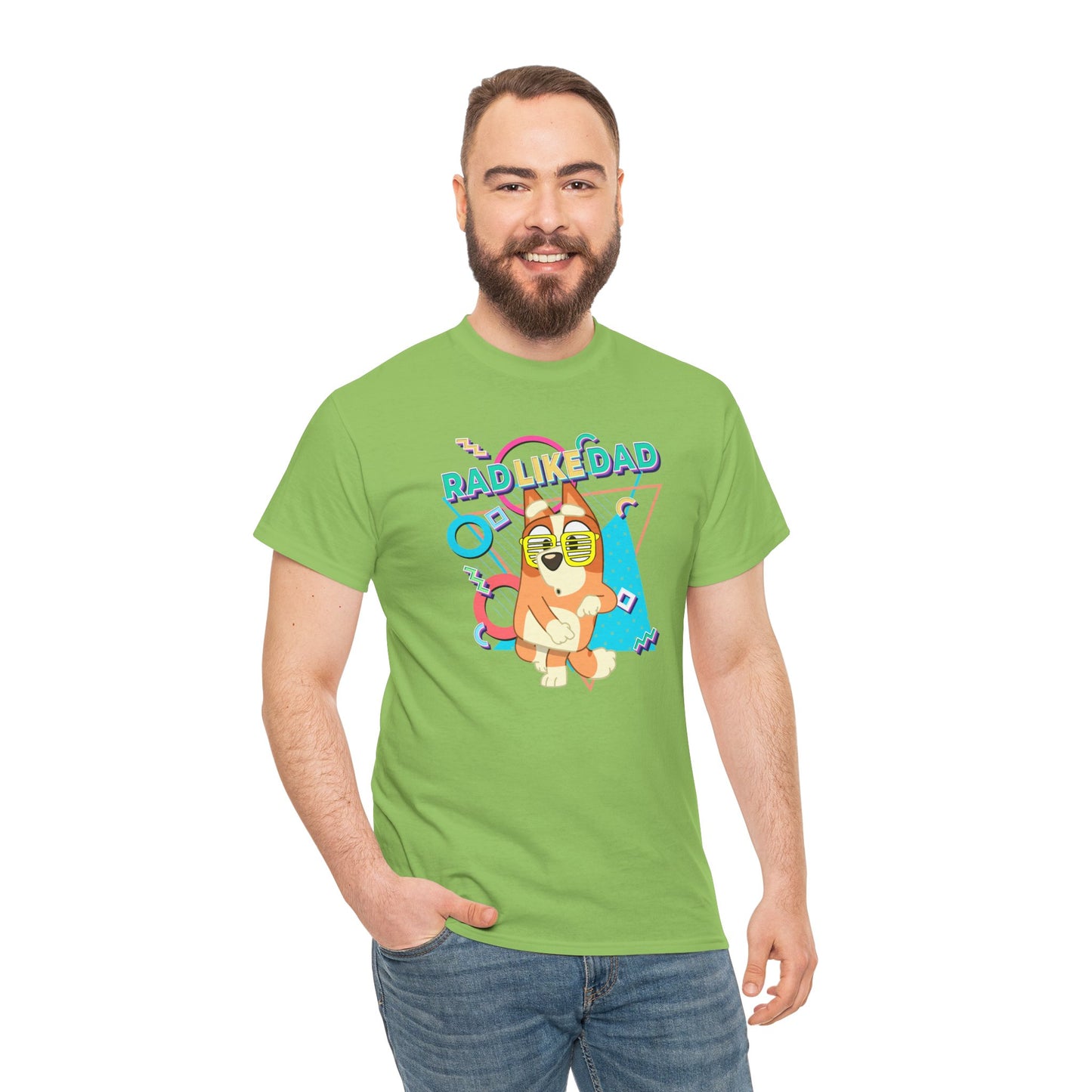 Princess Grace Bluer Rad Like Dad Fun Unisex Heavy Cotton Tee Graphic Tee for Everyday Wear and Gifts