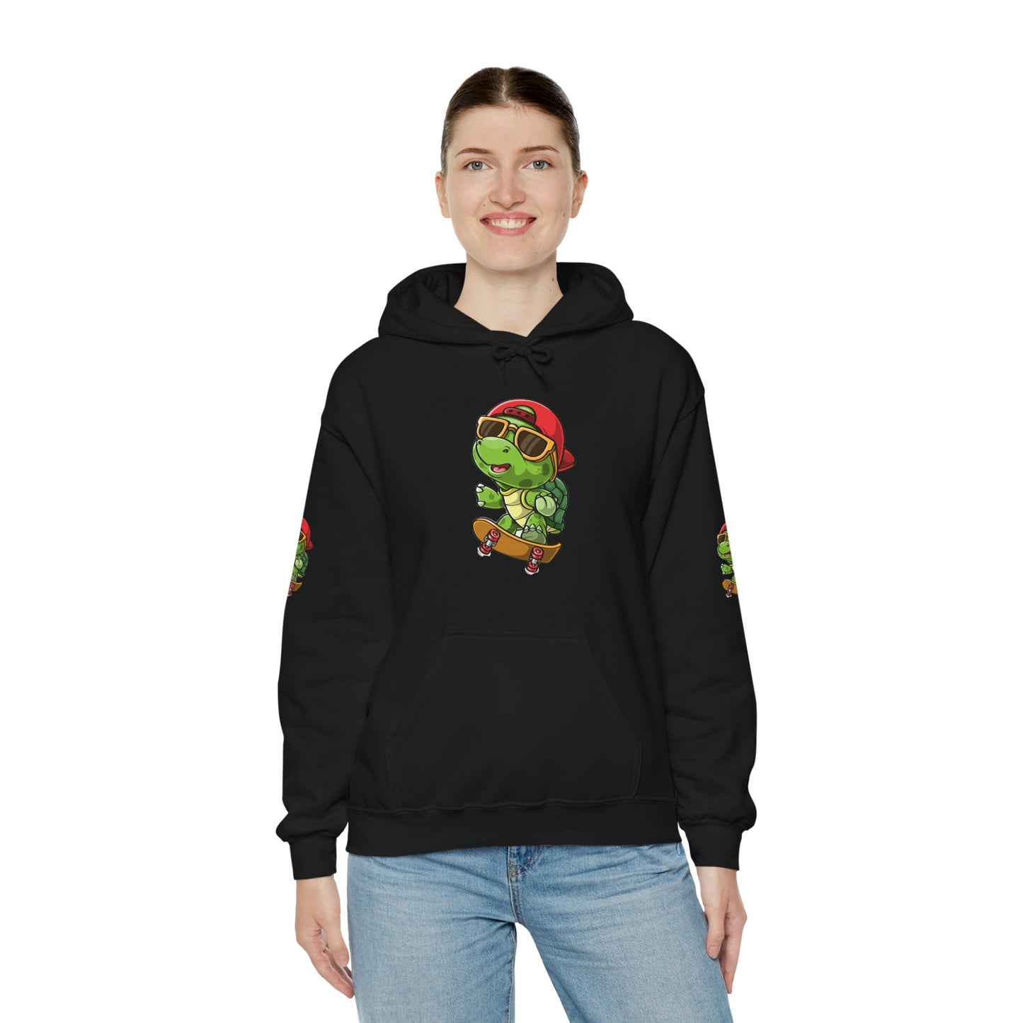 Princess Grace  Cool Skateboarding Turtle Unisex Hoodie Fun and Stylish