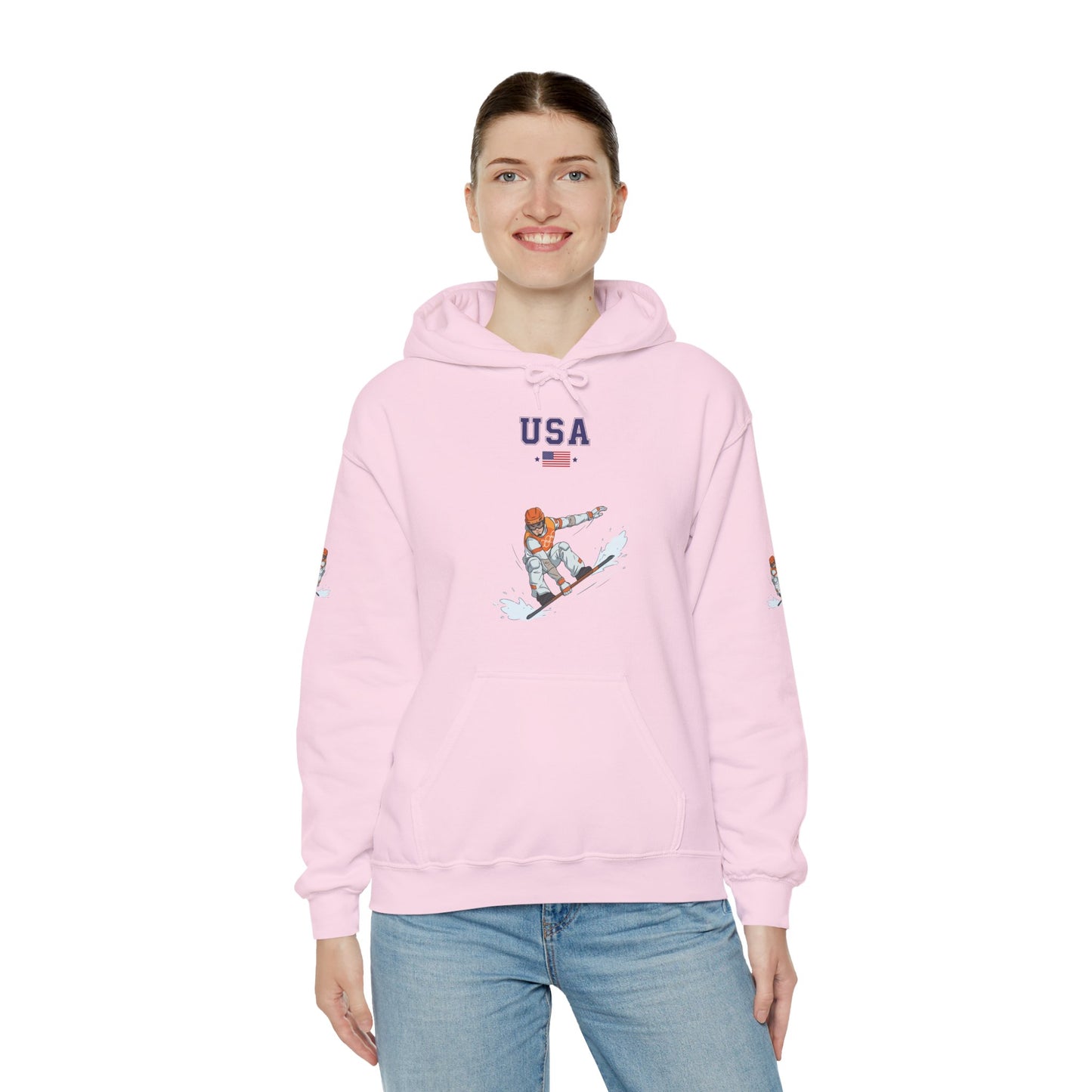 Princess Grace  TEAM USA  Snowboard  Unisex Heavy Blend Hooded Sweatshirt