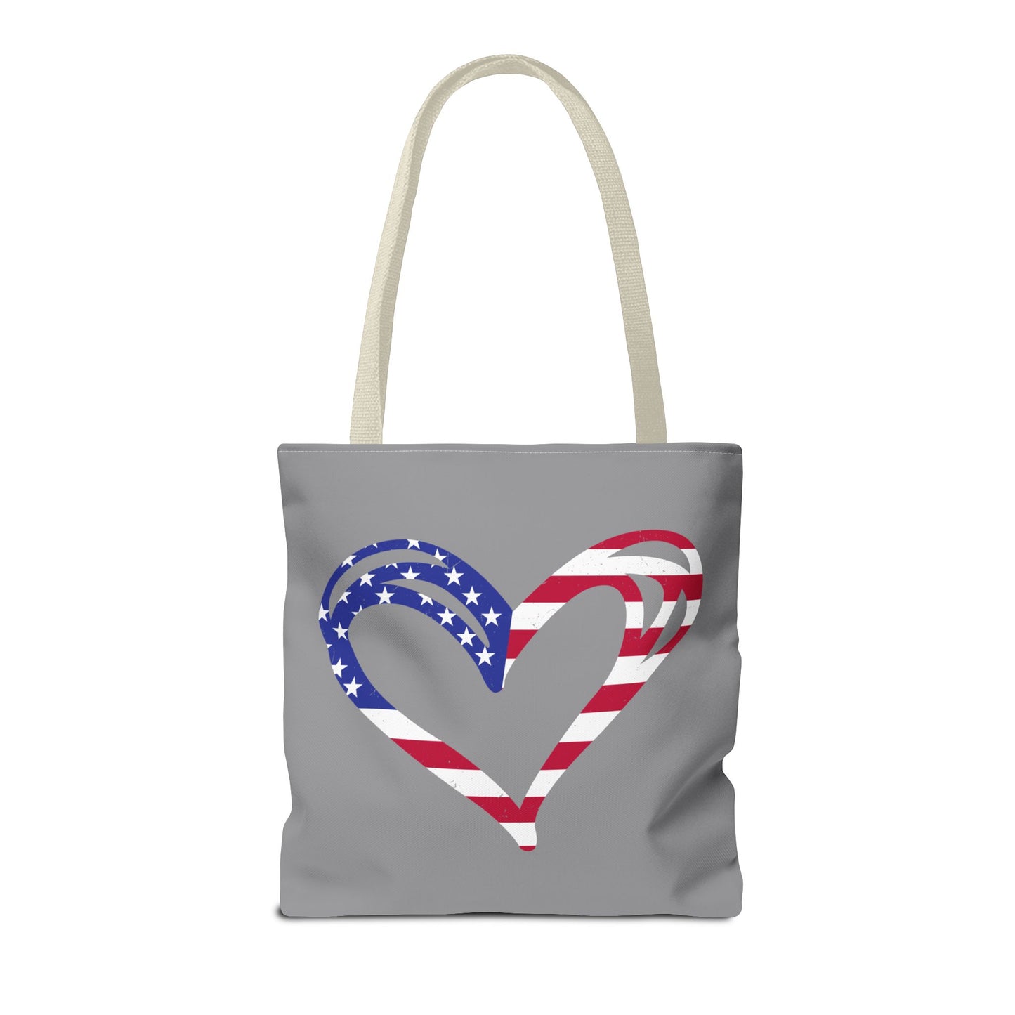 Princess Grace  Patriotic Heart Tote Bag Ideal for Celebrations & Everyday Use