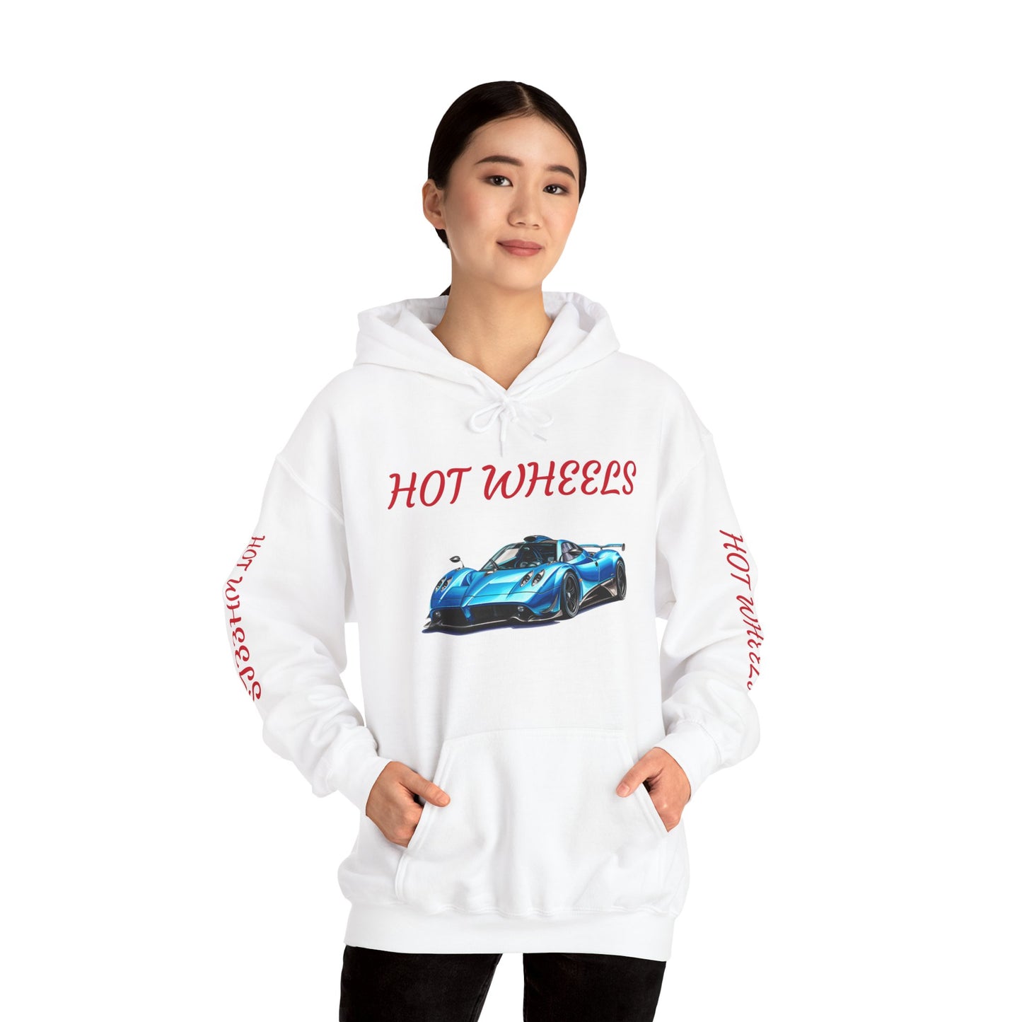 Princess Grace  Unisex Heavy Blend Hot Wheels Hooded Sweatshirt Stylish Car Graphic for Auto Enthusiasts