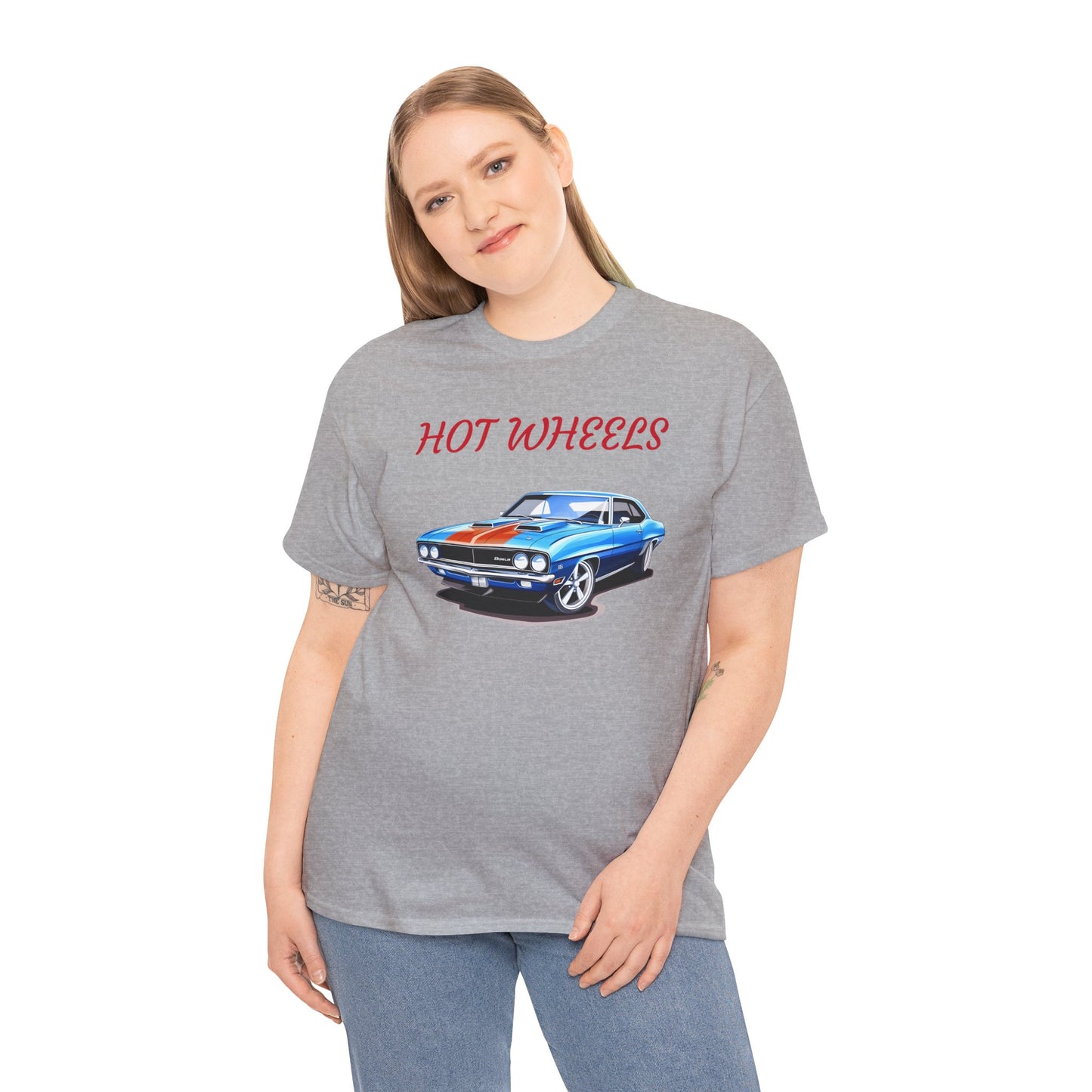 Princess Grace  Hot Wheels Unisex Heavy Cotton Tee Classic Car Graphic Tee for Auto Enthusiasts