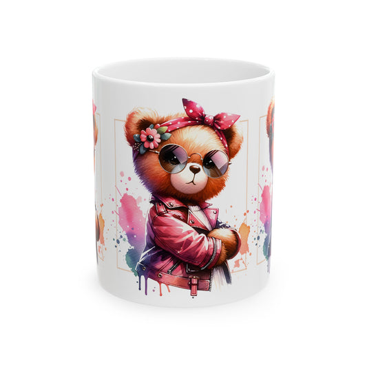 Princess Grace  Cute Bear Illustration Ceramic Mug  11oz & 15oz