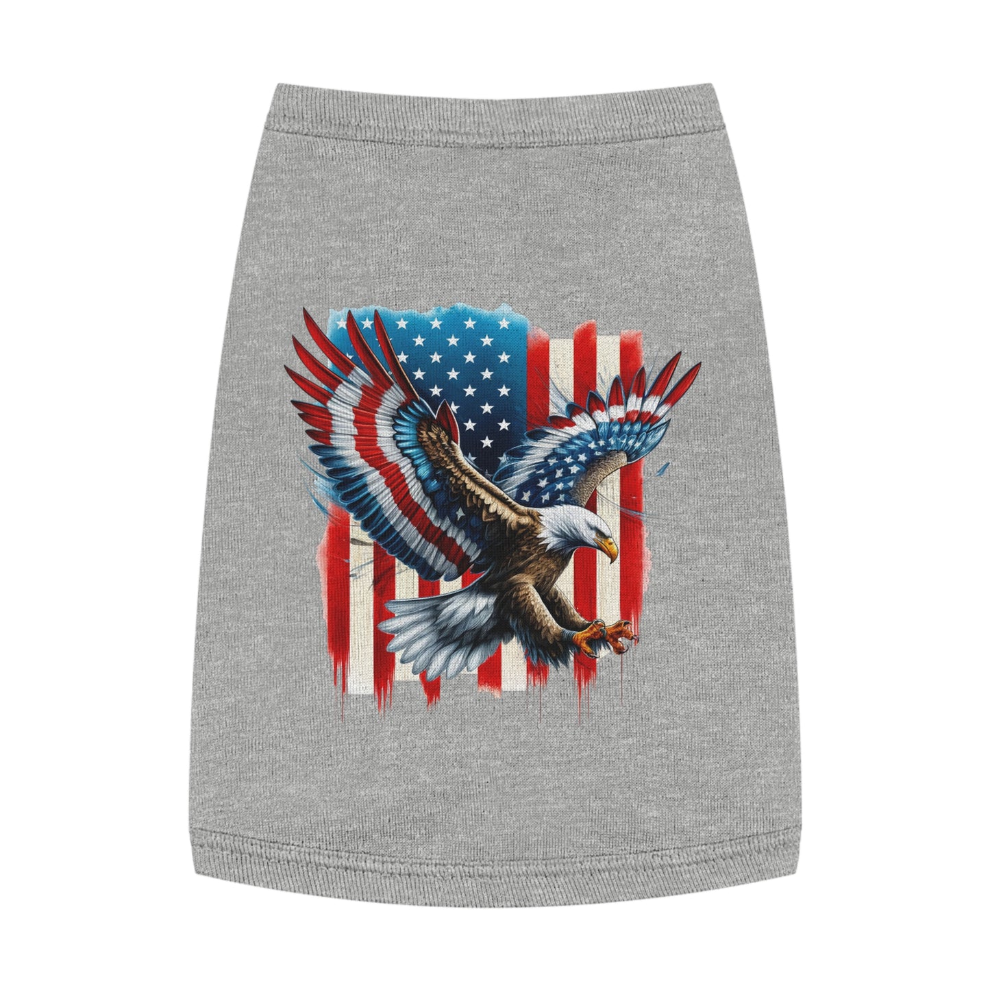 Princess Grace  Patriotic Eagle Pet Tank Top Perfect for Celebrating Independence Day or Outdoor Adventures