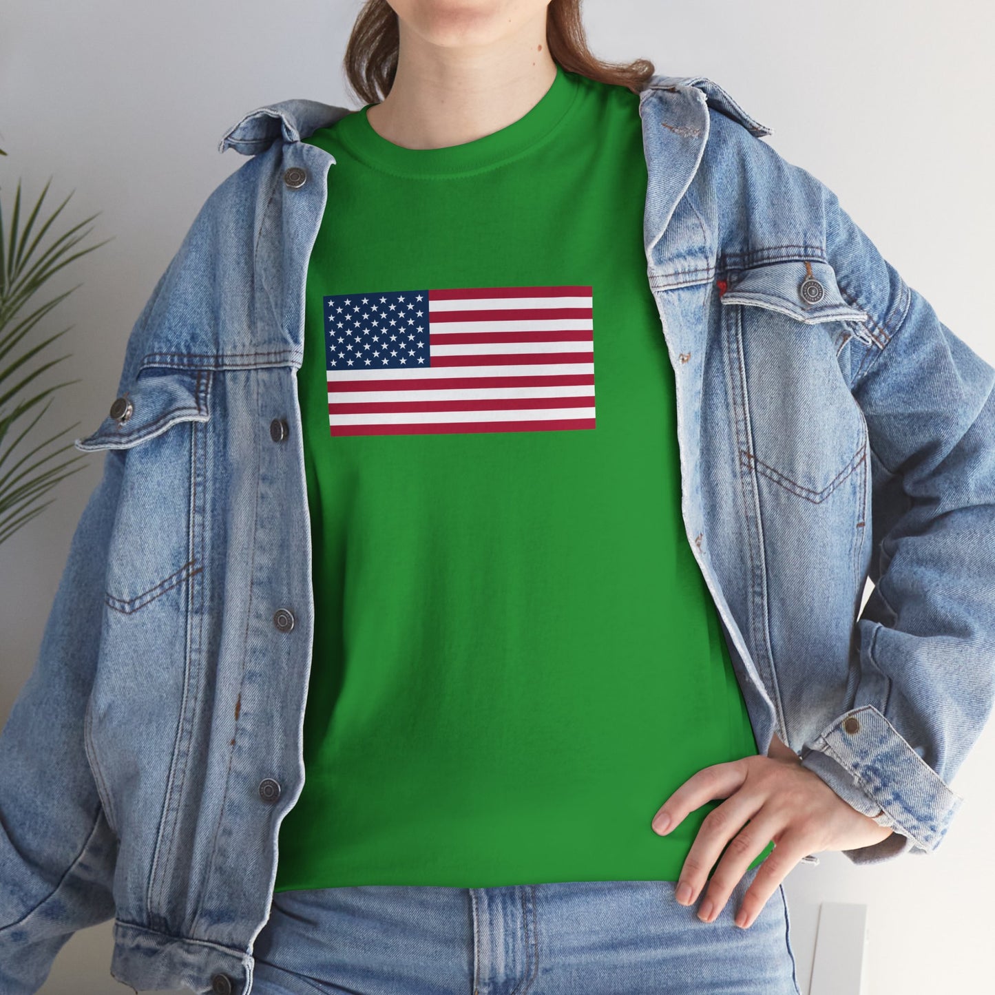 Princess Grace  Patriotic Unisex Heavy Cotton Tee with USA Flag Design