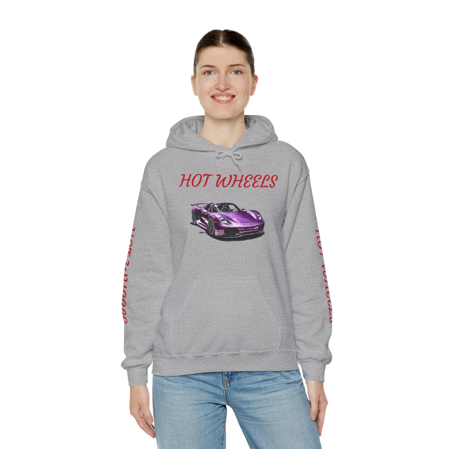 Princess Grace  Unisex Heavy Blend Hooded Sweatshirt  Hot Wheels Purple Sports Car