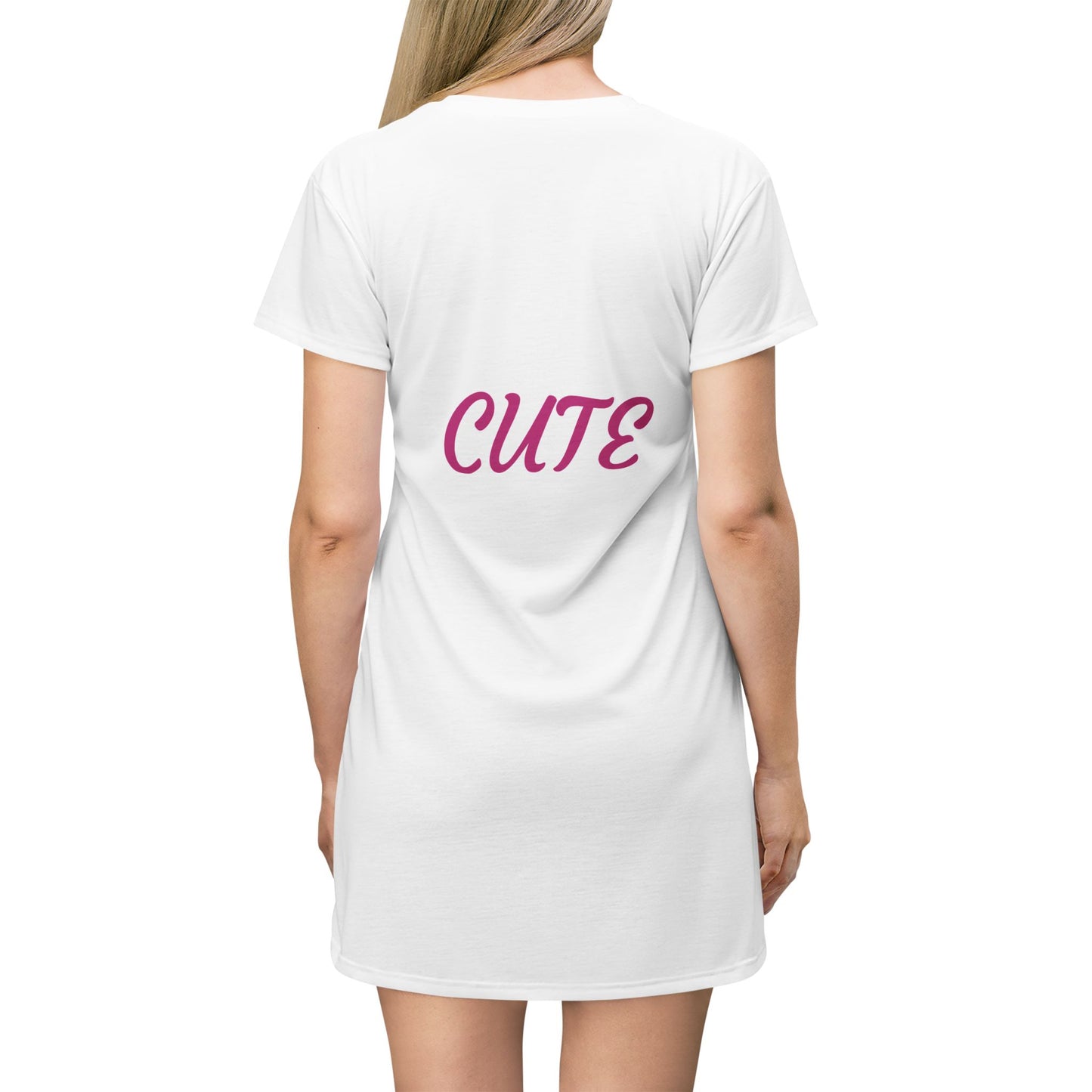 Princess Grace  Cute Animal Graphic T-Shirt Dress for Casual Days