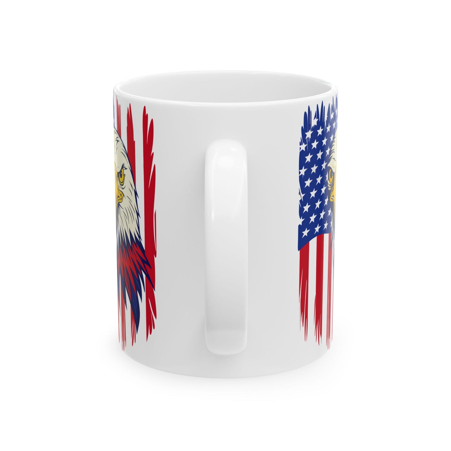 Princess Grace Patriotic Eagle Ceramic Mug  11oz & 15oz  Ideal for Independence Day & Veteran's Day