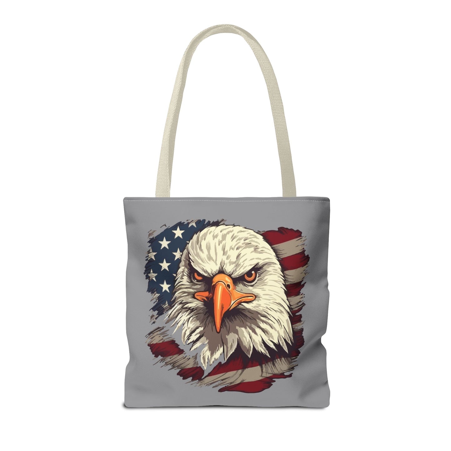 Princess Grace  Patriotic Eagle Tote Bag USA Flag Design Eco Friendly Shopping Bag