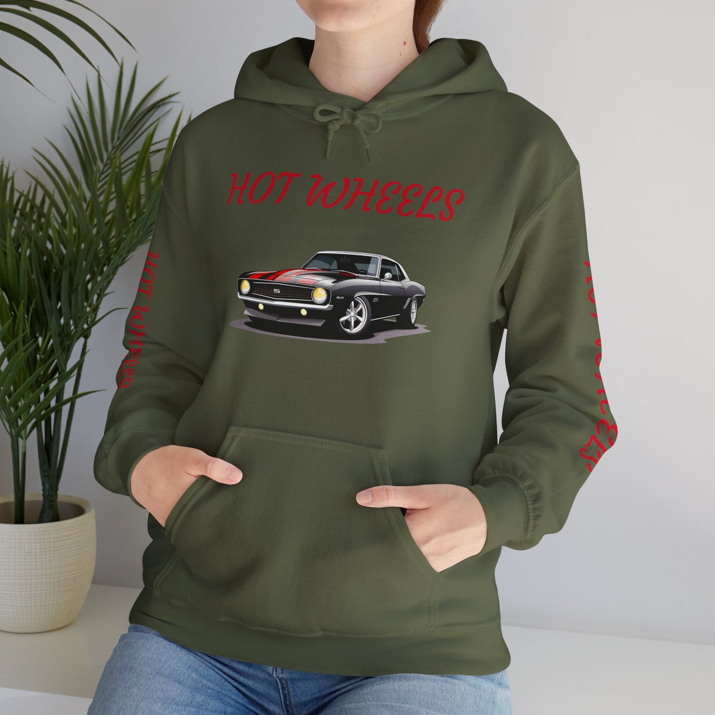 Princess Grace  Cool Hot Wheels Unisex Hoodie Retro Car Design for Auto Enthusiasts