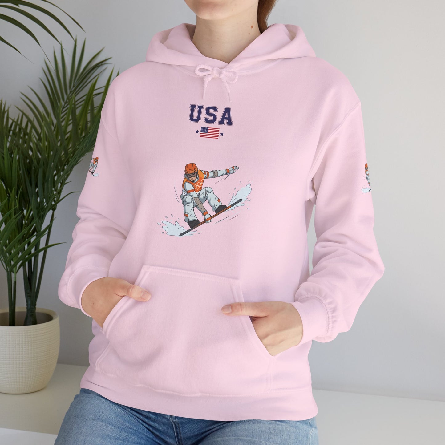 Princess Grace  TEAM USA  Snowboard  Unisex Heavy Blend Hooded Sweatshirt