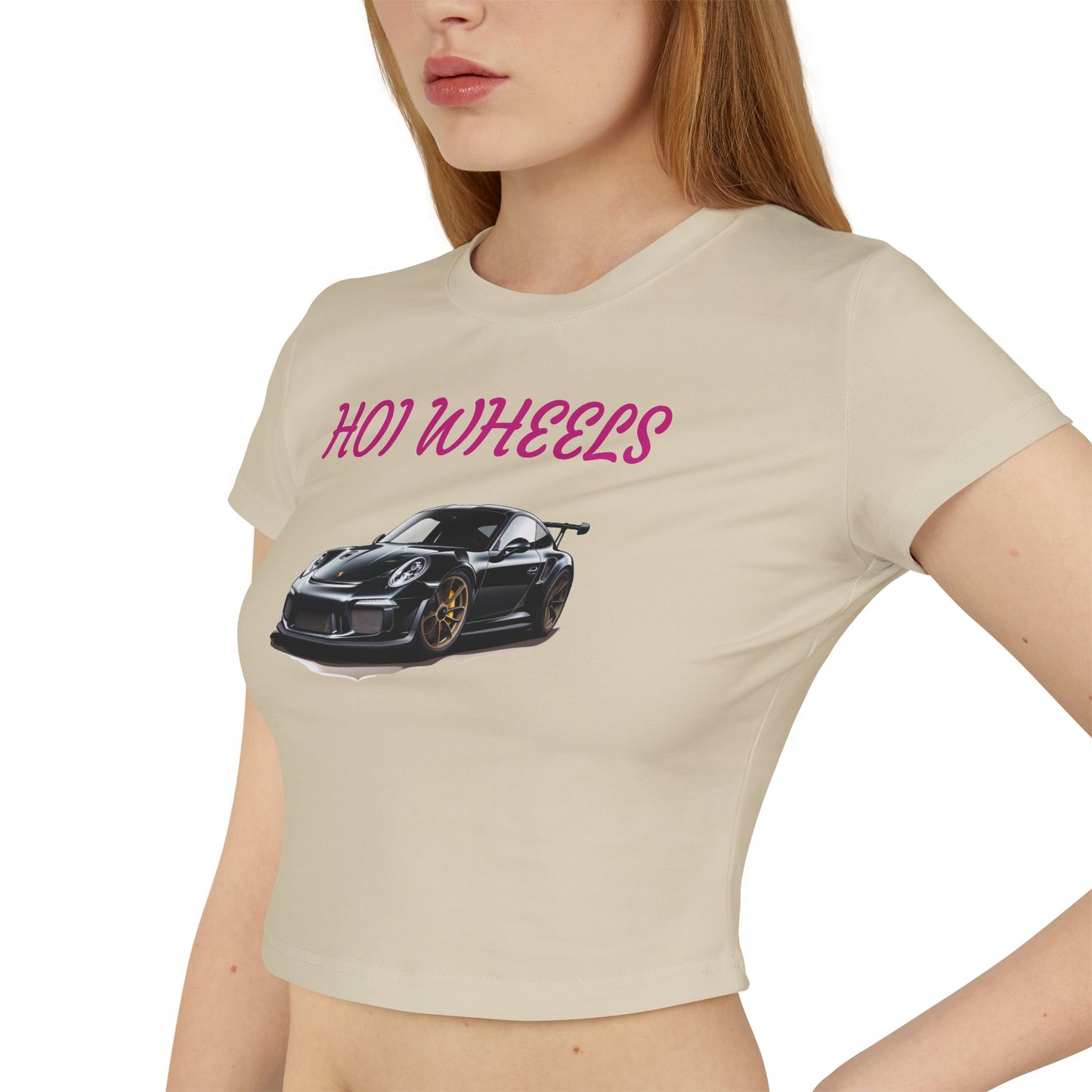 Princess Grace  HOT WHEELS Women’s Baby Tee Fun & Trendy Car Graphic Top