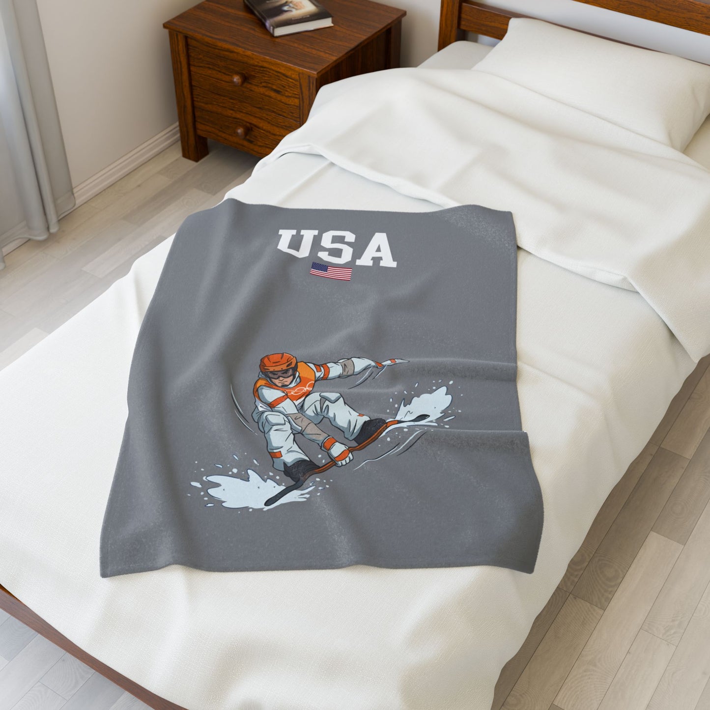Princess Grace  TEAM USA  Velveteen Plush Blanket
