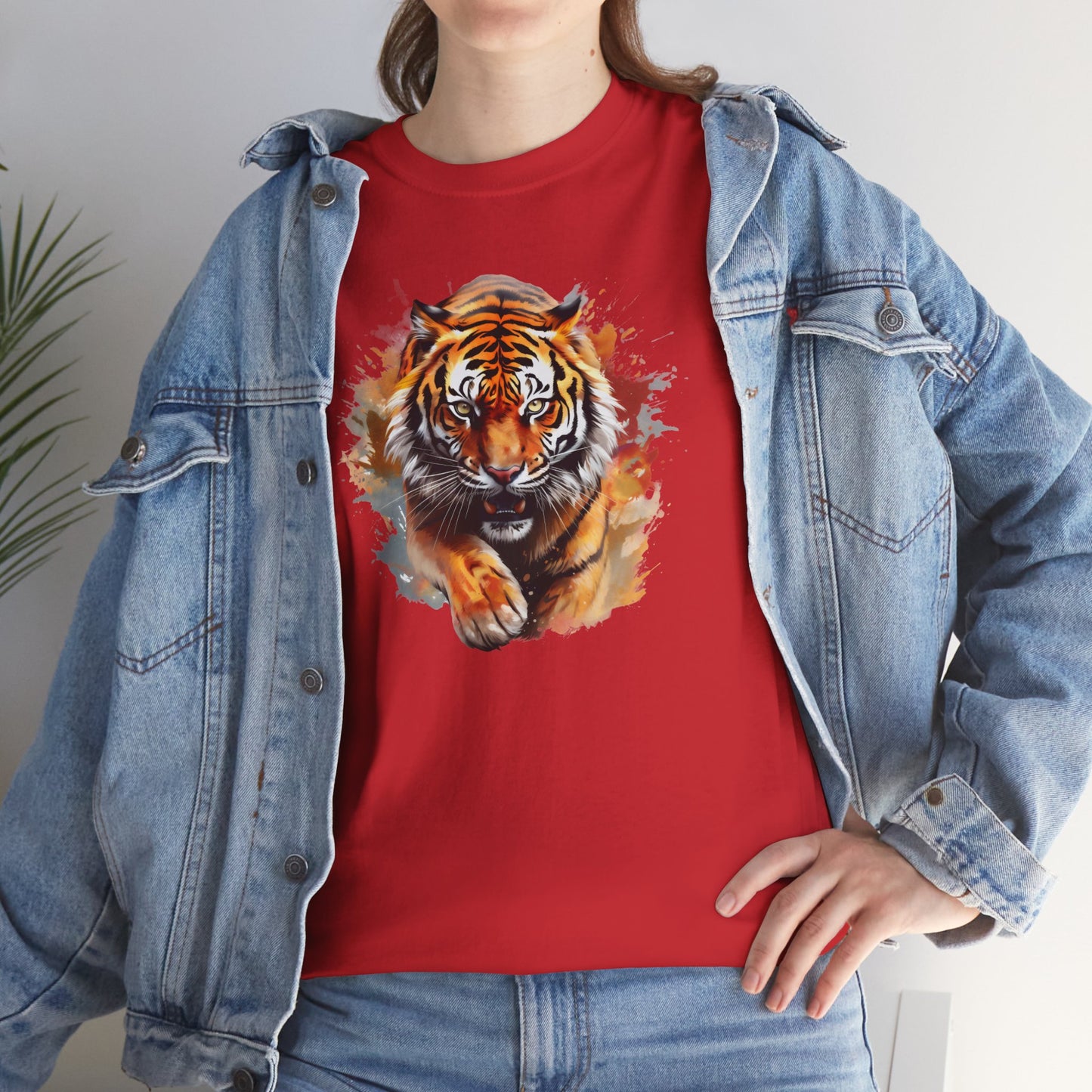 Princess Grace  Fierce Tiger Unisex Heavy Cotton Tee  Wild Animal Graphic Shirt