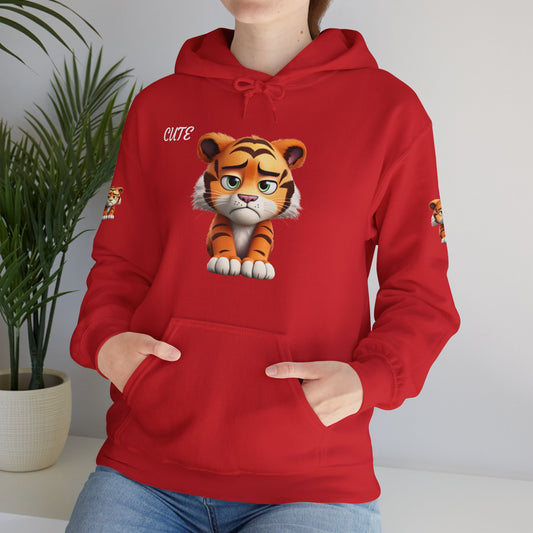 Princess Grace RED Cute Tiger Graphic Unisex Hoodie Heavy Blend Sweatshirt