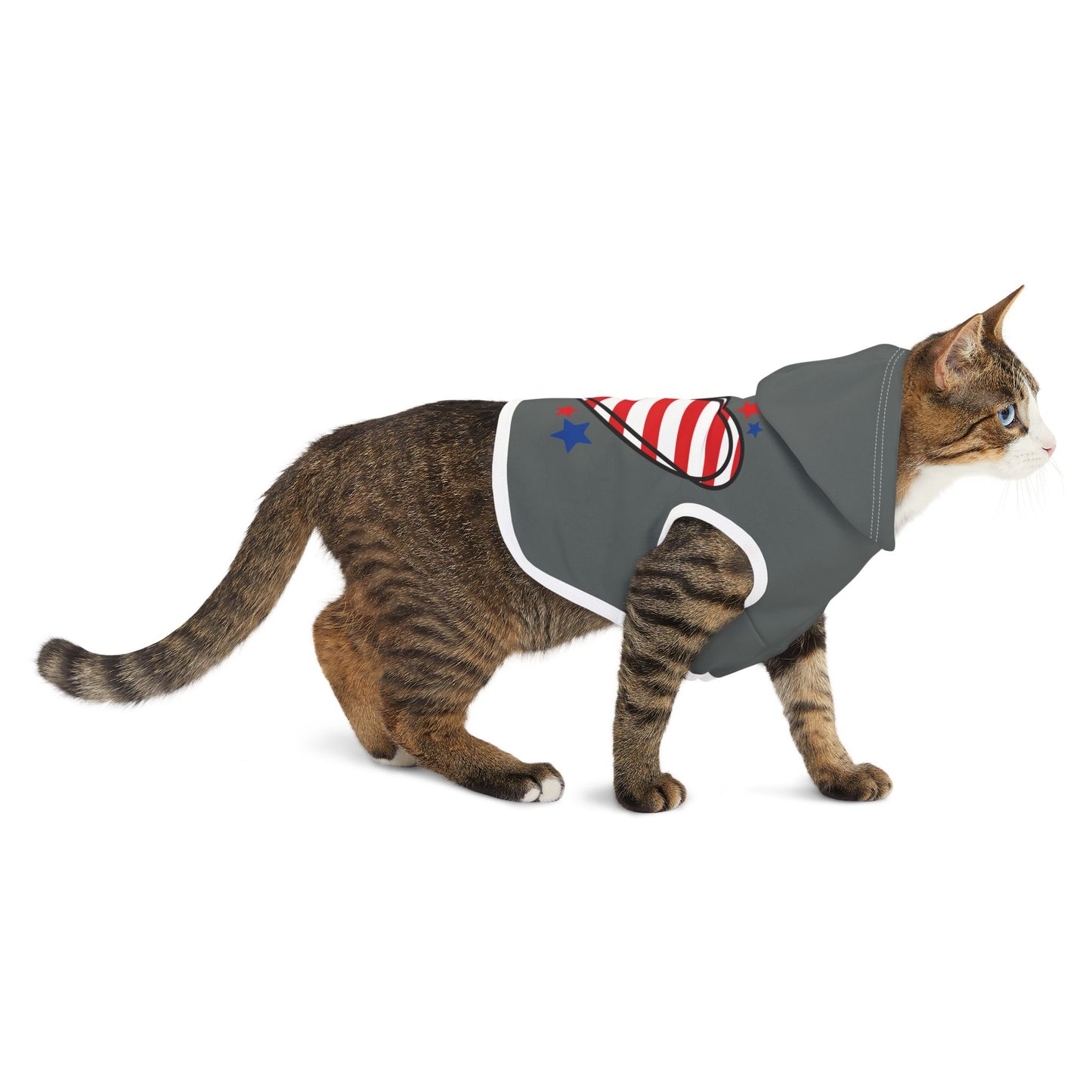 Princess Grace  Patriotic Pet Hoodie Cozy Dog Apparel for Independence Day Celebrations