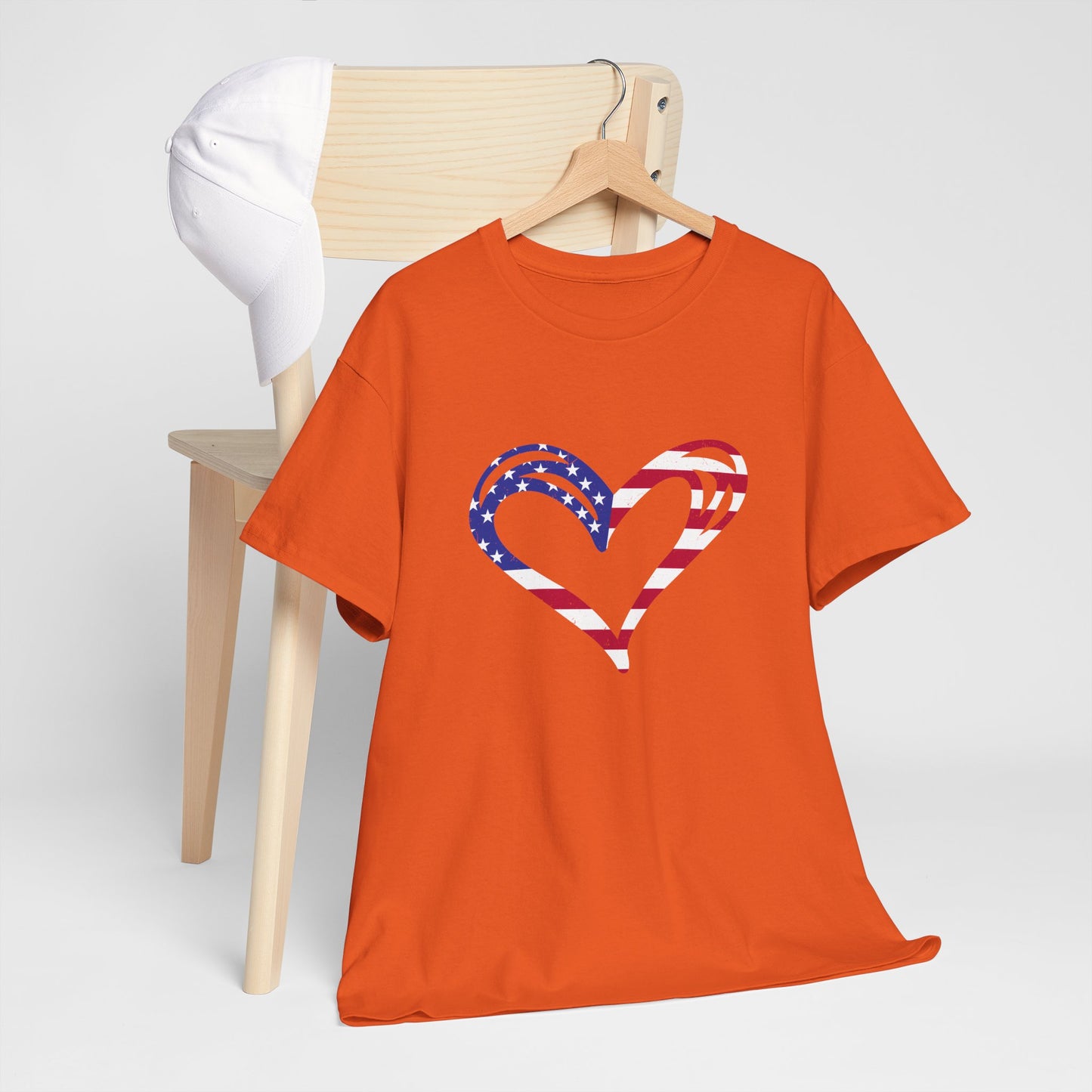 Princess Grace  Patriotic Heart Unisex Heavy Cotton Tee