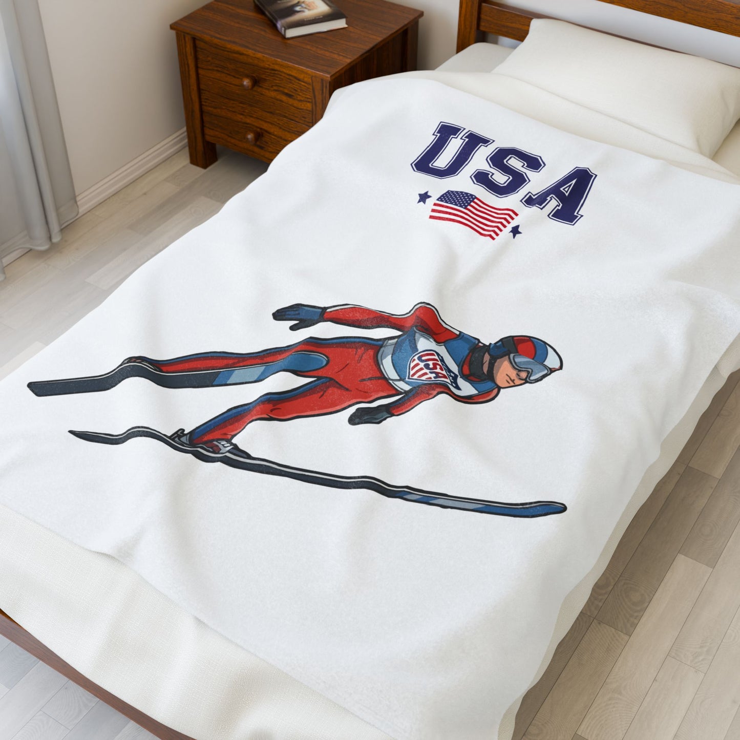 Princess Grace  TEAM USA  Velveteen Plush Blanket