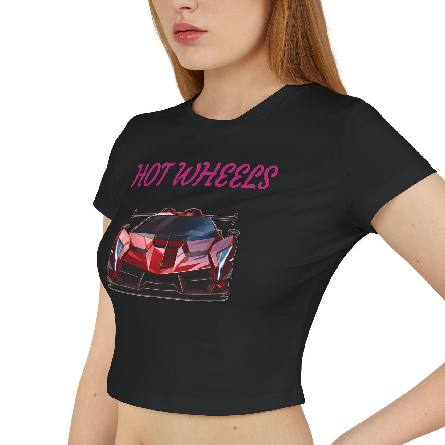 Princess Grace  Hot Wheels Women's Baby Tee Stylish Sports Car Graphic T-Shirt