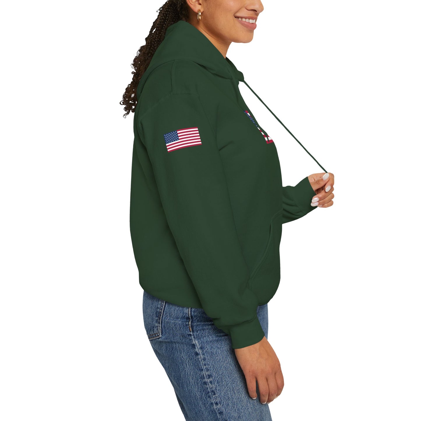 Princess Grace  TEAM USA   American Flag Hoodie Unisex Heavy Blend Sweatshirt
