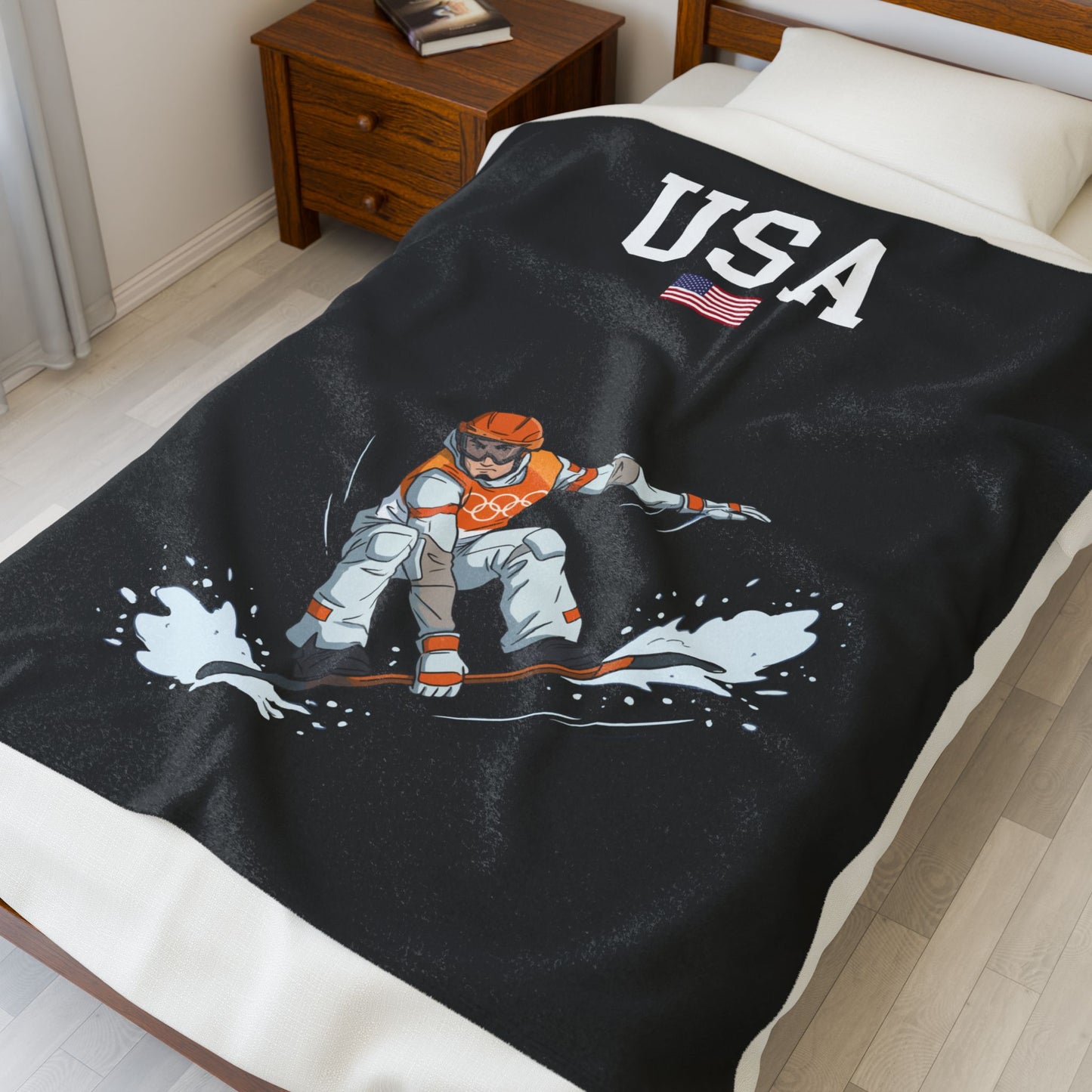 Princess Grace  TEAM USA  Velveteen Plush Blanket
