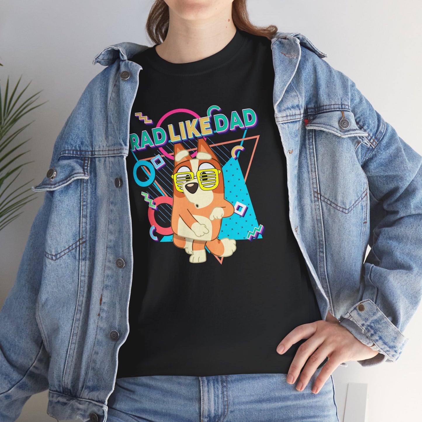 Princess Grace Bluer Rad Like Dad Fun Unisex Heavy Cotton Tee Graphic Tee for Everyday Wear and Gifts
