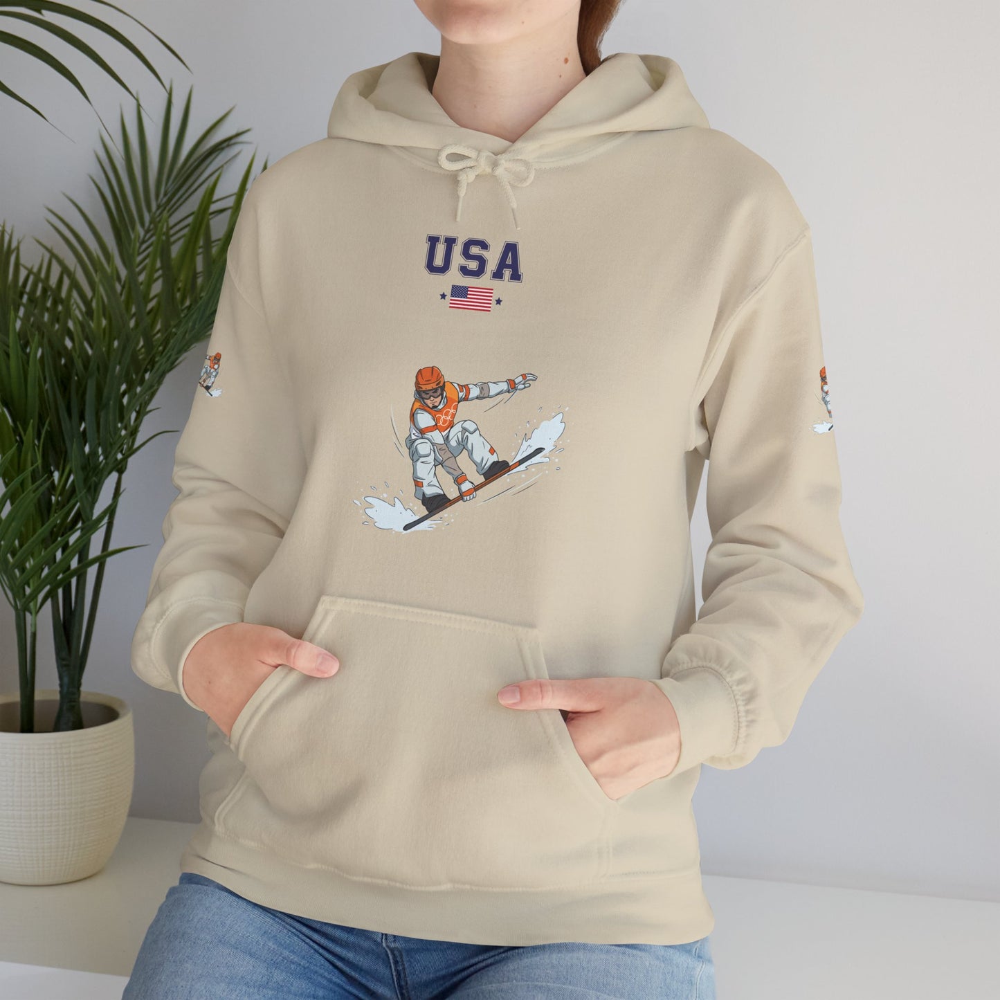Princess Grace  TEAM USA  Snowboard  Unisex Heavy Blend Hooded Sweatshirt
