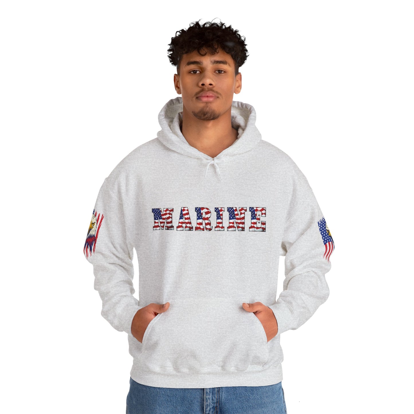 Princess Grace  American Pride Marine Eagle Hooded Sweatshirt