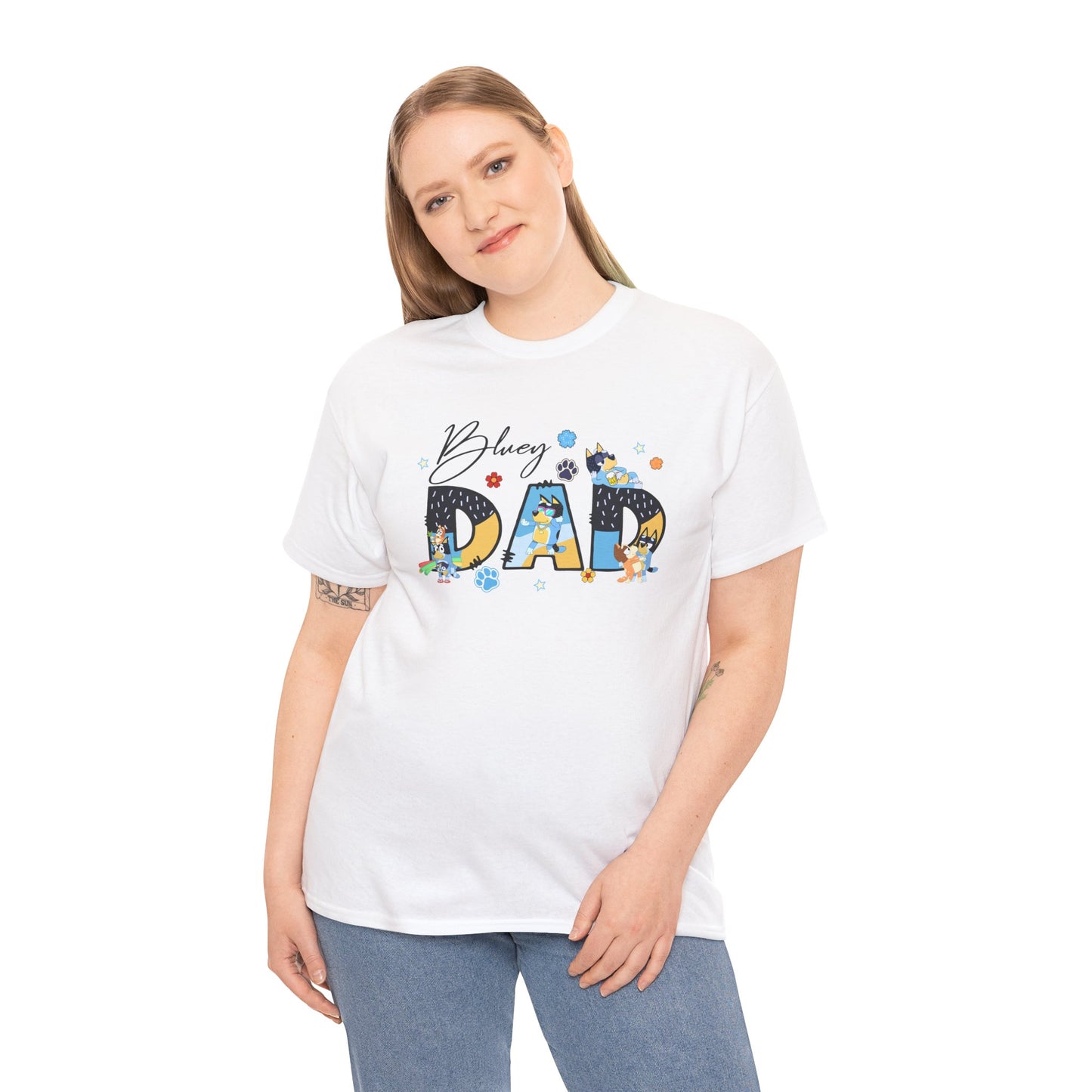 Princess Grace  Fun 'Blessed Dad' Unisex Heavy Cotton Tee Perfect Gift for Father's Day