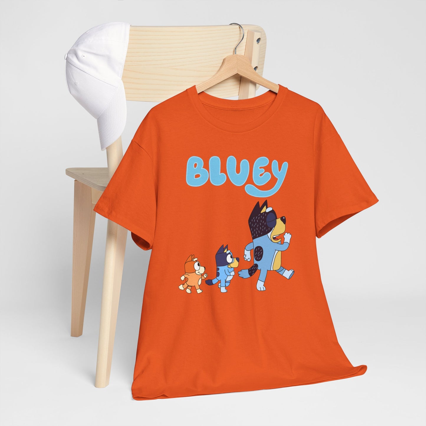 Princess Grace  Bluey Unisex Heavy Cotton Tee  Cute Cartoon T-Shirt for Kids and Adults