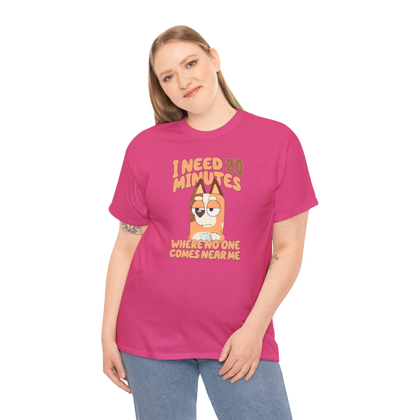Princess Grace  Bluey  Funny Graphic Tee  "I Need 20 Minutes"