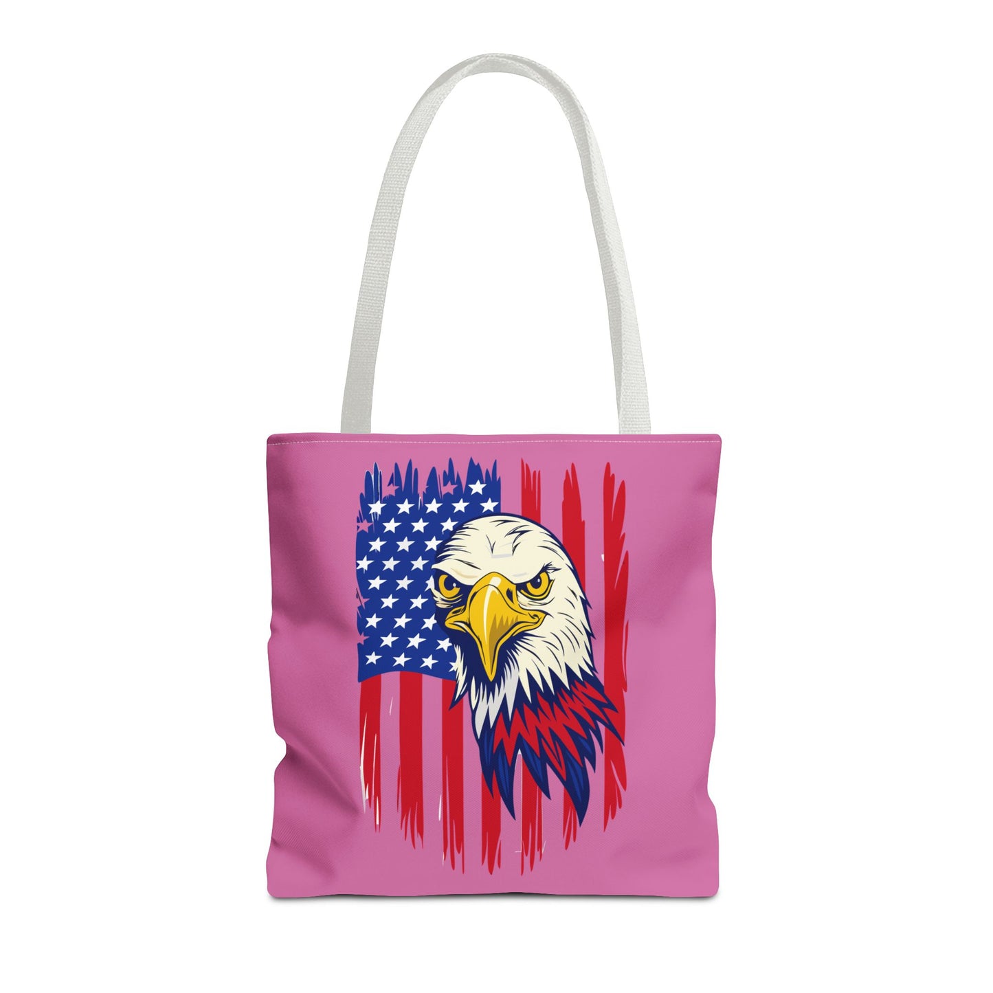 Princess Grace  Patriotic Eagle Tote Bag Bold American Flag Design