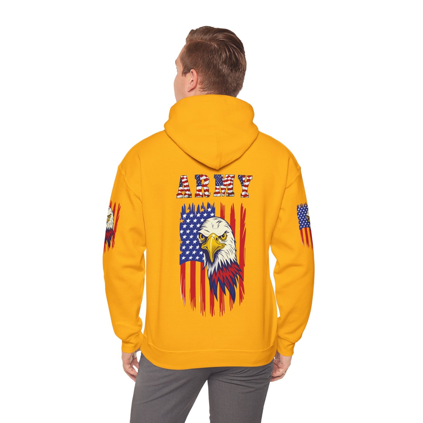 Princess Grace  Patriotic Army Eagle Hoodie  Unisex Heavy Blend Sweatshirt