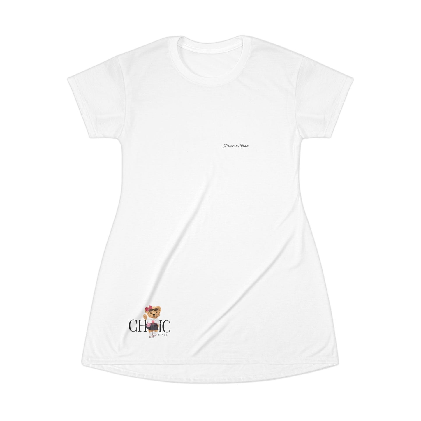 Princess Grace  Cute Chic T-Shirt Dress  Stylish & Comfortable Casual Wear