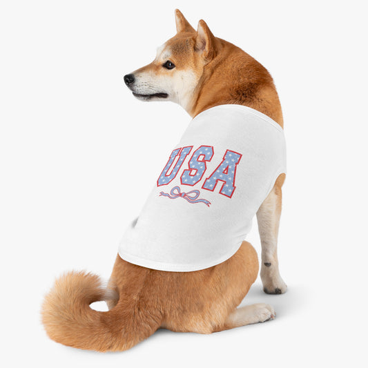 Princess Grace  USA Stars Pet Tank Top Patriotic Dog Apparel for 4th of July & Independence Day