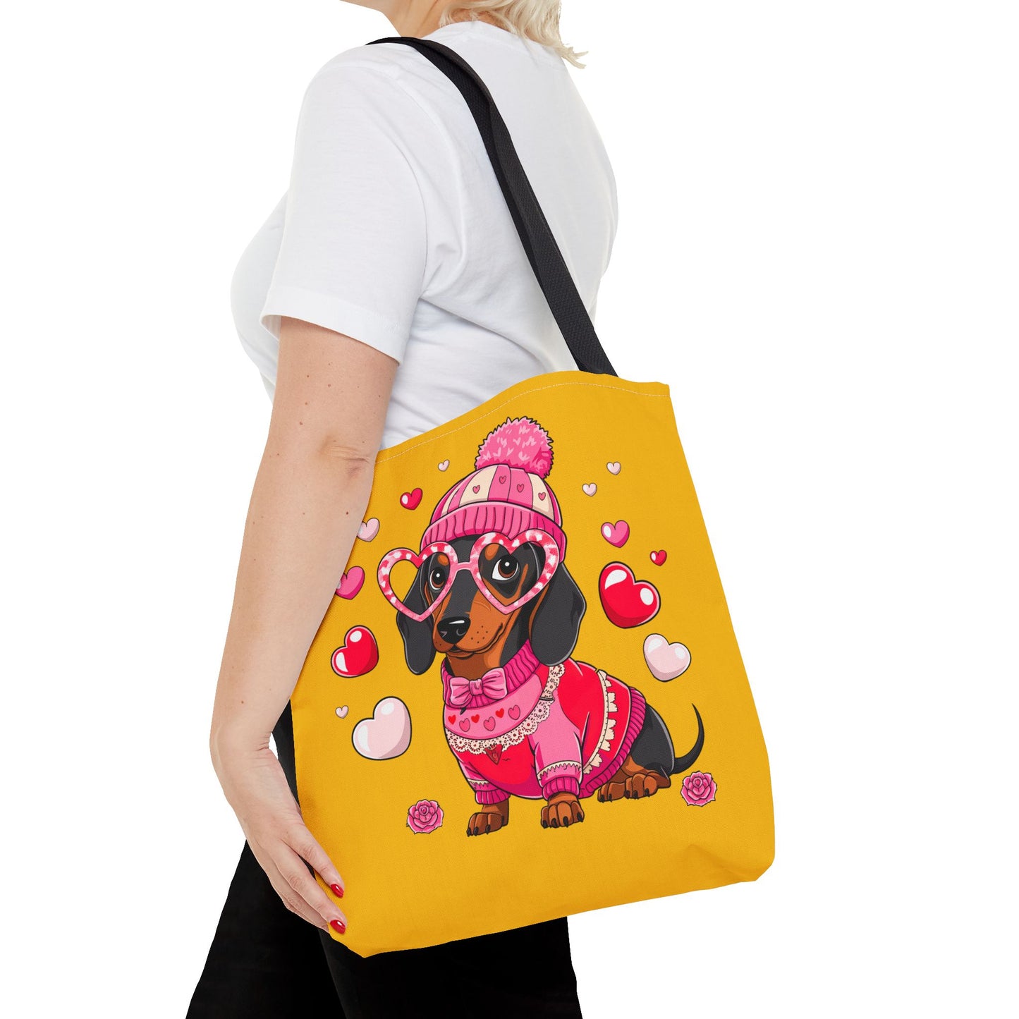 Princess Grace  Adorable Dog-Themed Tote Bag for Pet Lovers Cute Valentine's Design